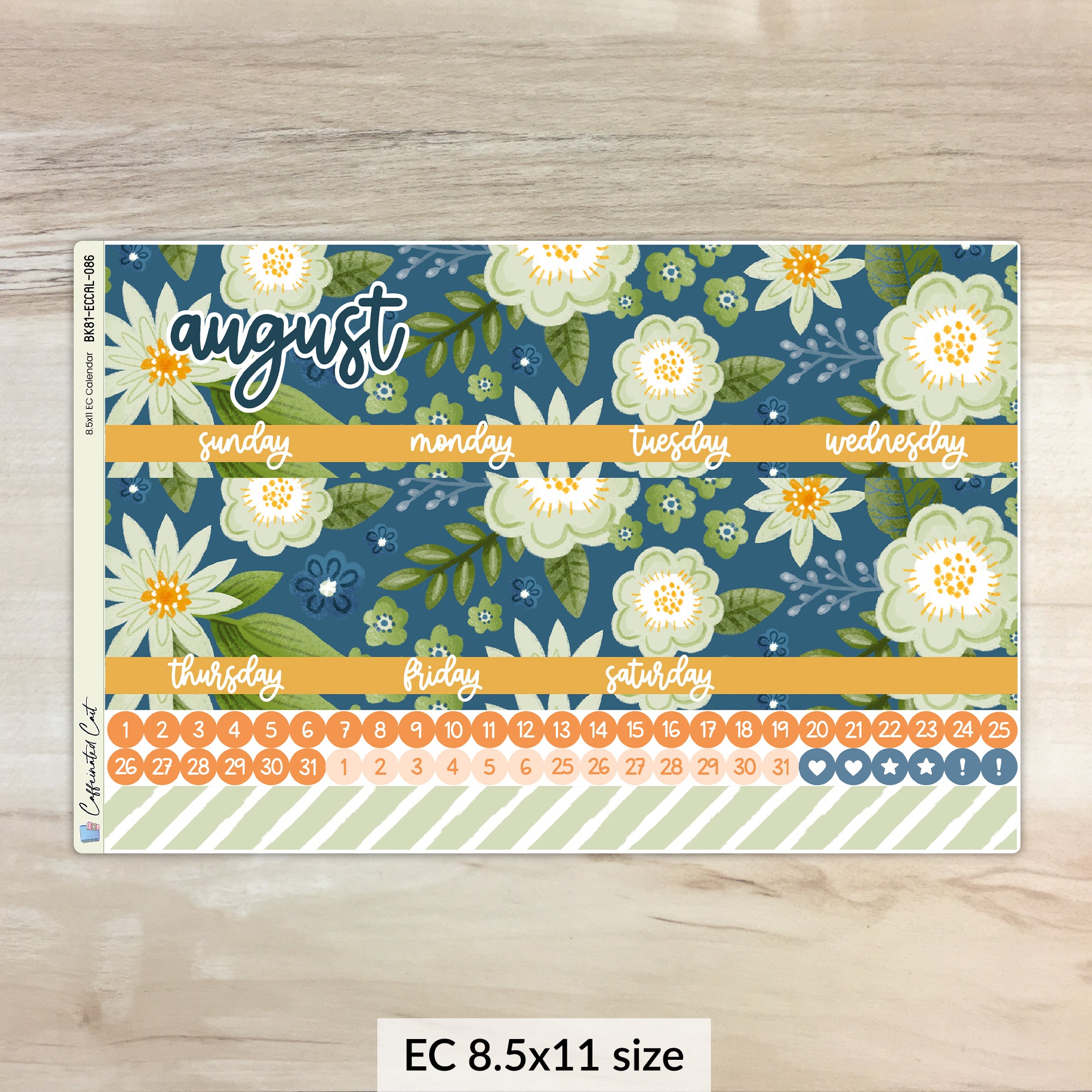 Calendar Kit for ERIN CONDREN Planners - Green Thumb [ 086 ]