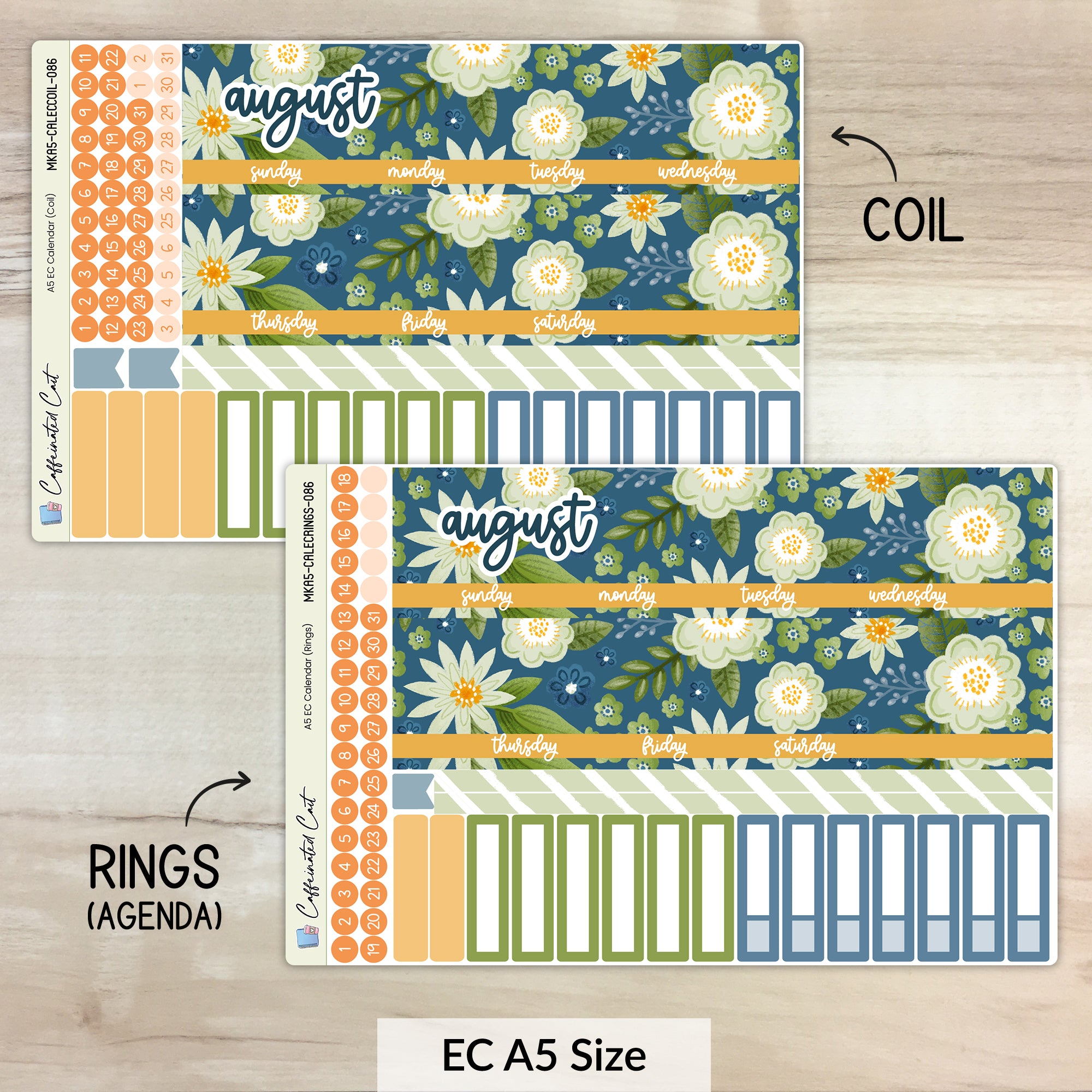 Calendar Kit for ERIN CONDREN Planners - Green Thumb [ 086 ]