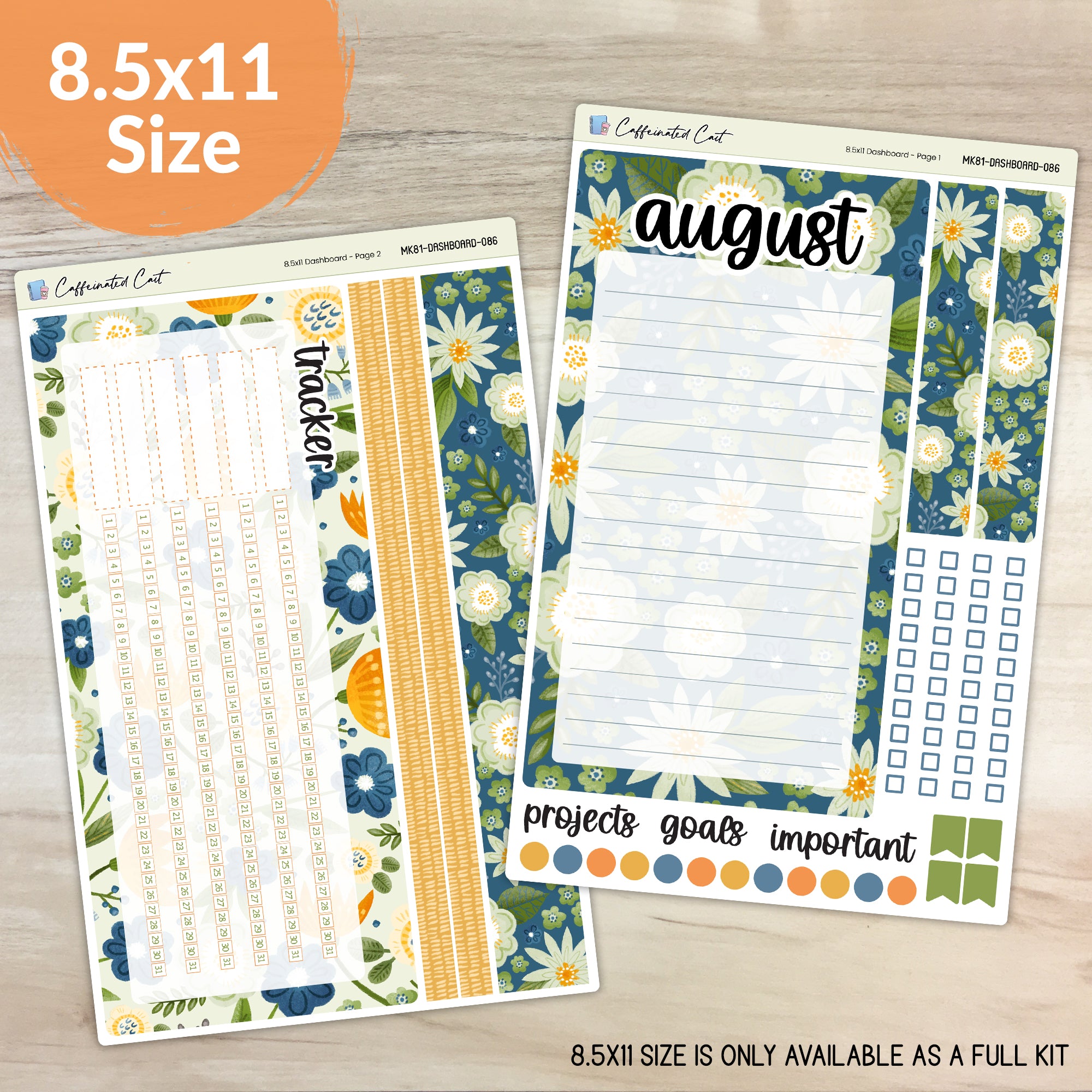 Dashboard & Notes Kit for ERIN CONDREN Planners - Green Thumb [ 086 ]