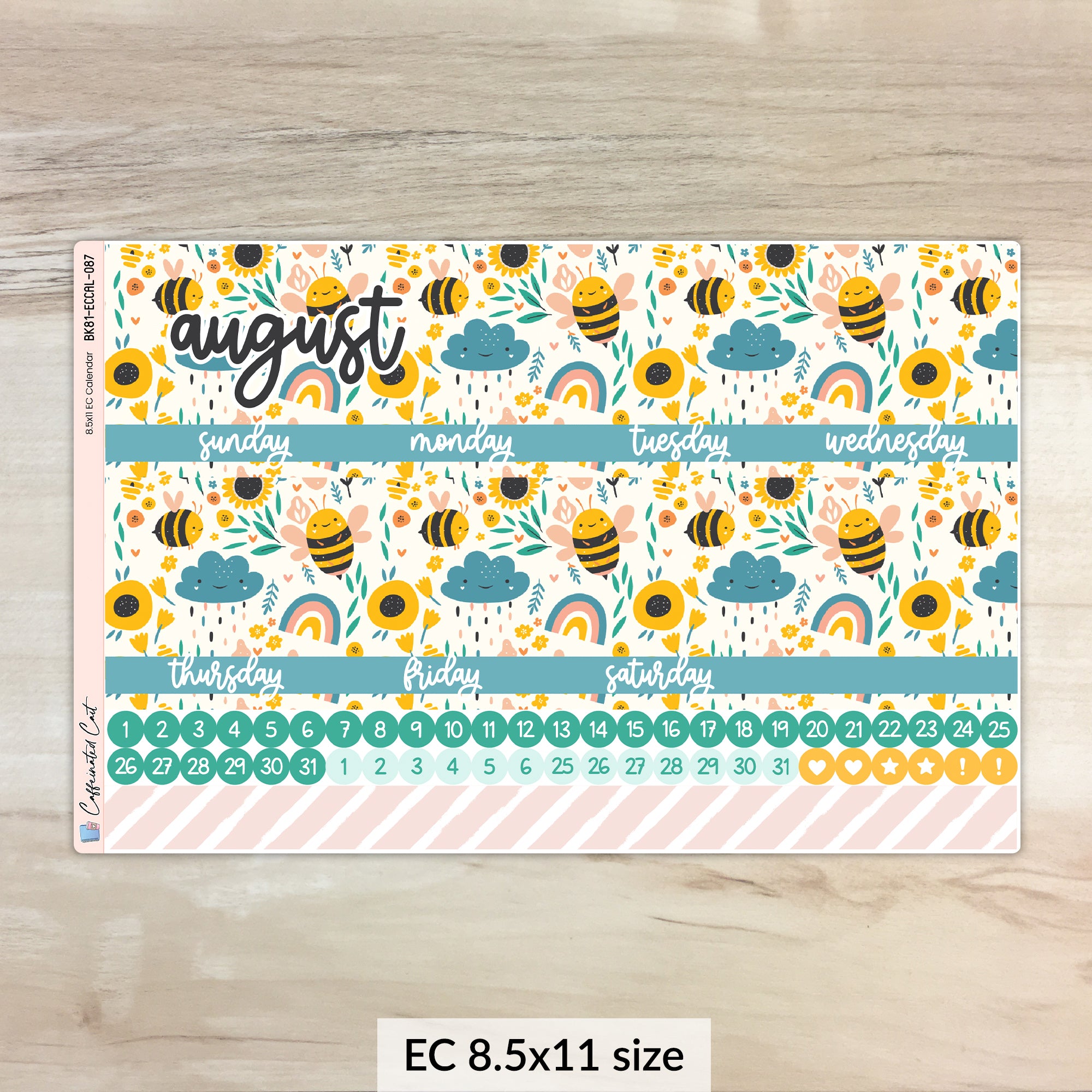 Calendar Kit for ERIN CONDREN Planners - Bumble [ 087 ]