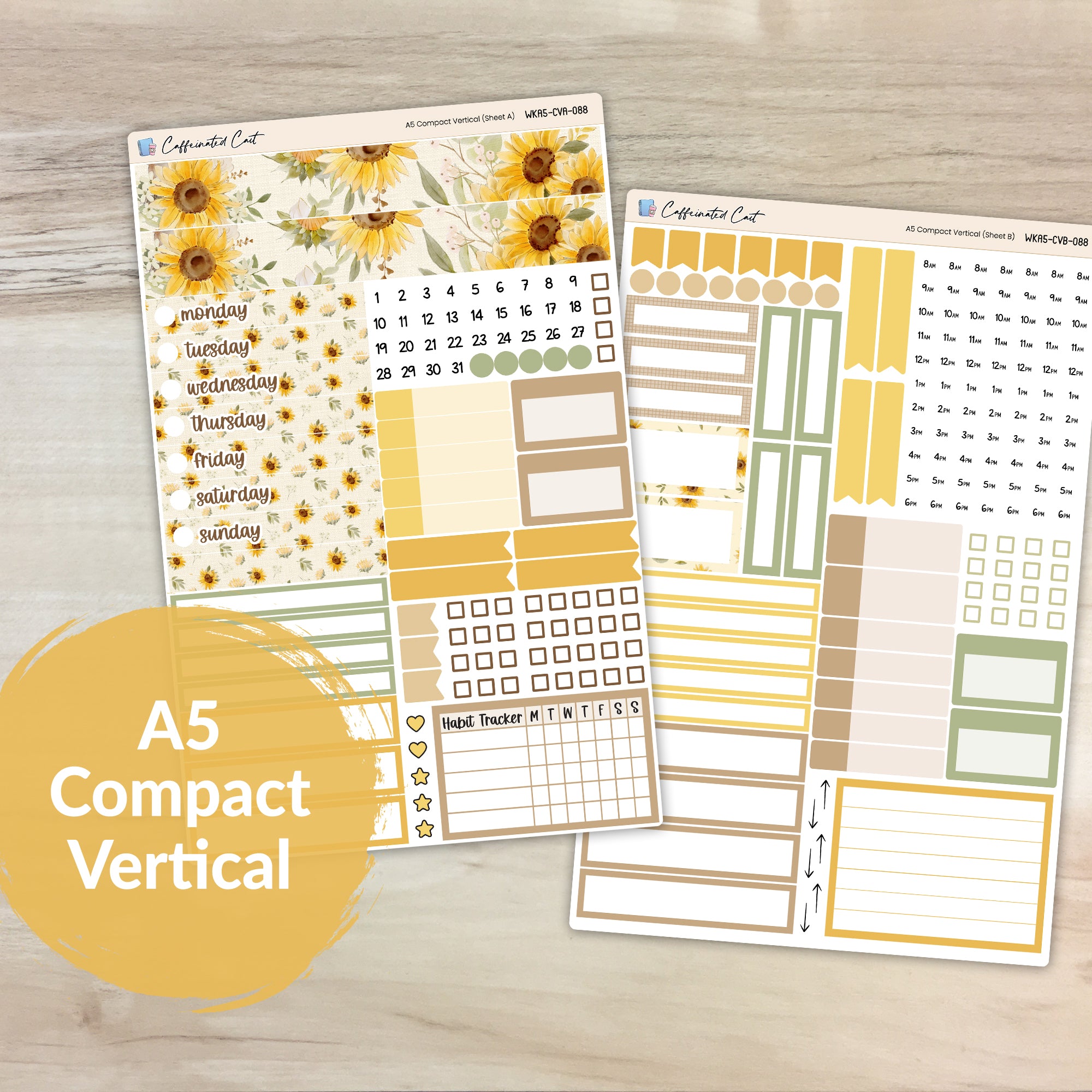 A5 Compact Vertical Kit - Cottage Sunflower [ 088 ]