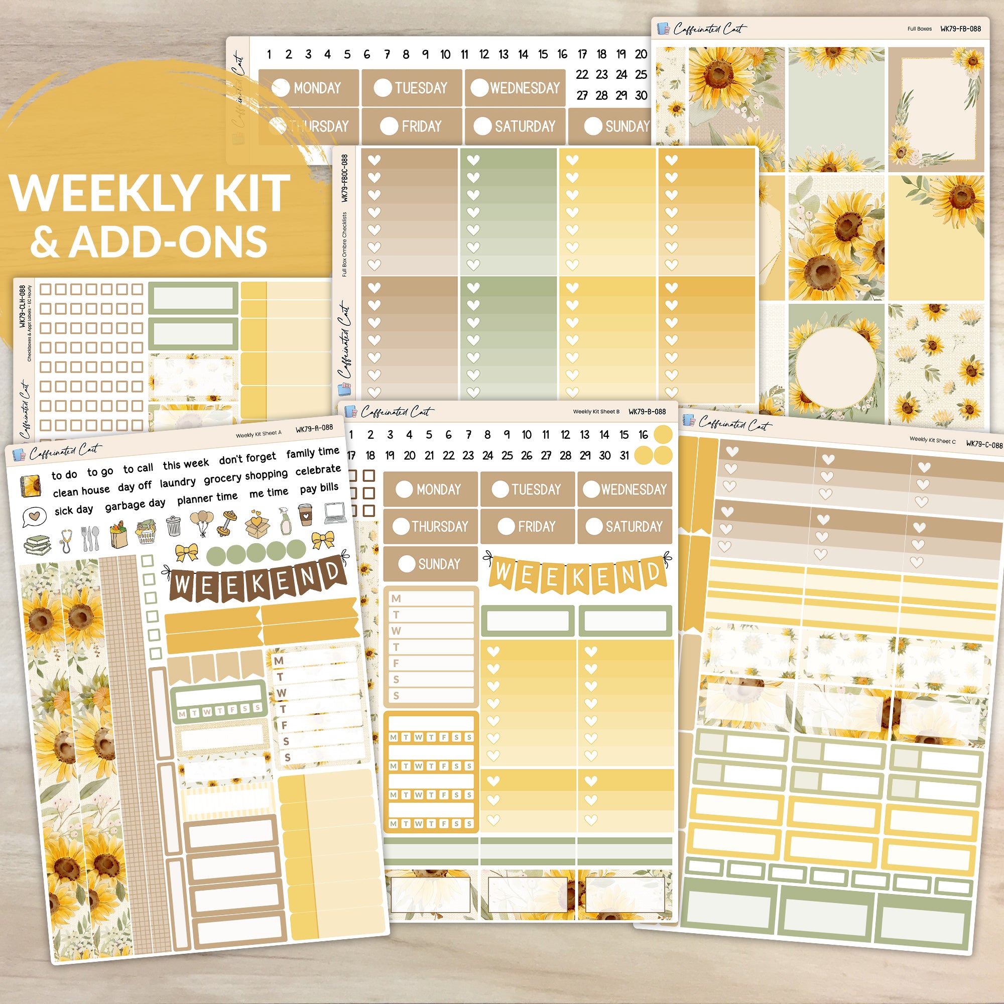 Weekly Kit & Add-ons - Cottage Sunflower [ 088 ]