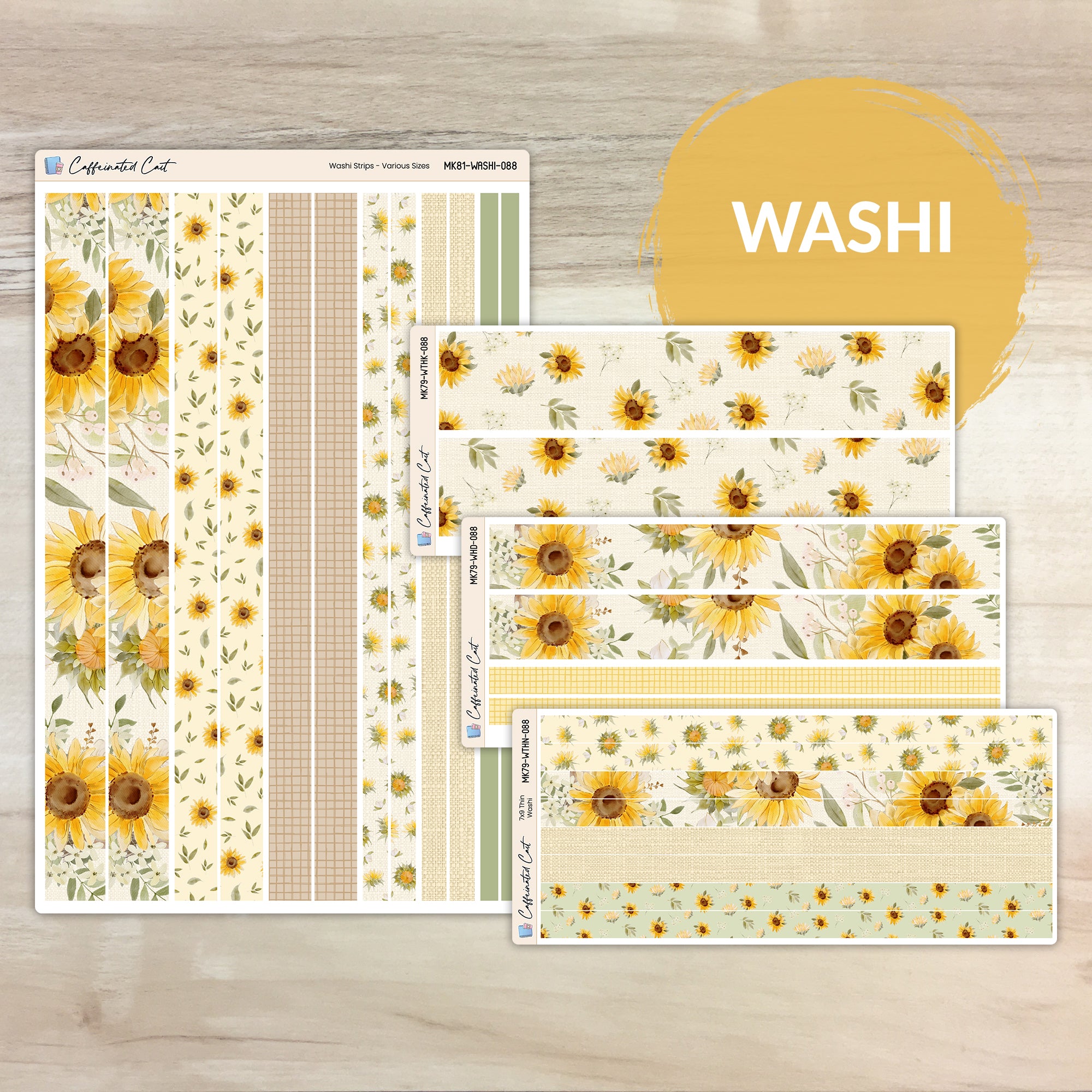 Washi Strips - Cottage Sunflower [ 088 ]