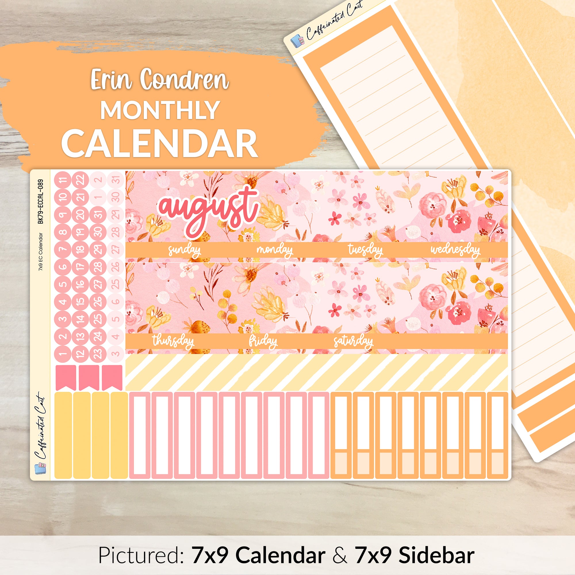 Calendar Kit for ERIN CONDREN Planners - Wildflower Punch [ 089 ]