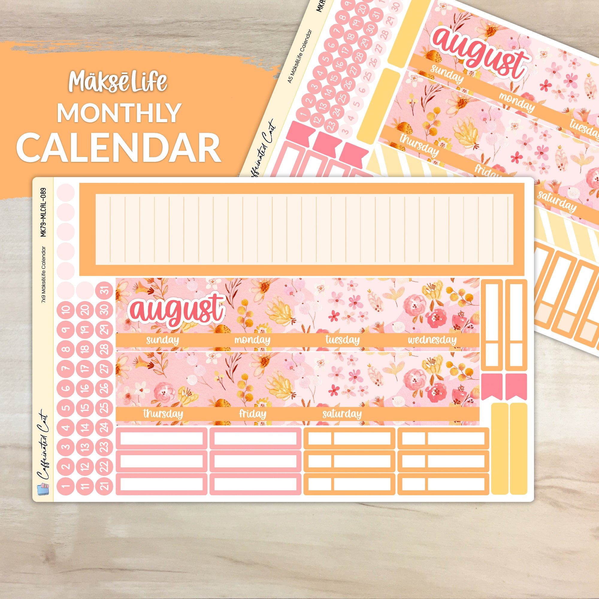 Calendar Kit for MAKSELIFE Planners - Wildflower Punch [ 089 ]