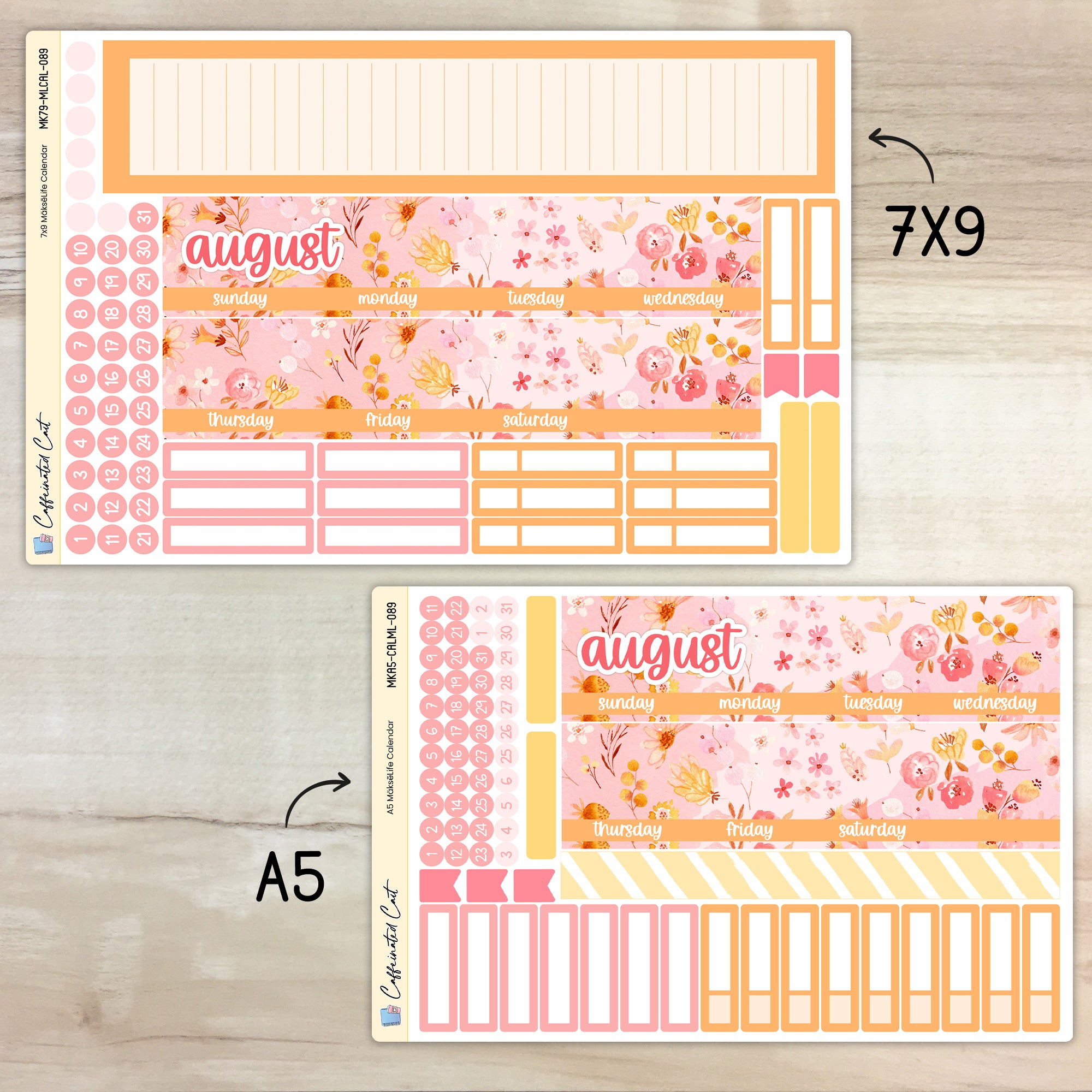 Calendar Kit for MAKSELIFE Planners - Wildflower Punch [ 089 ]