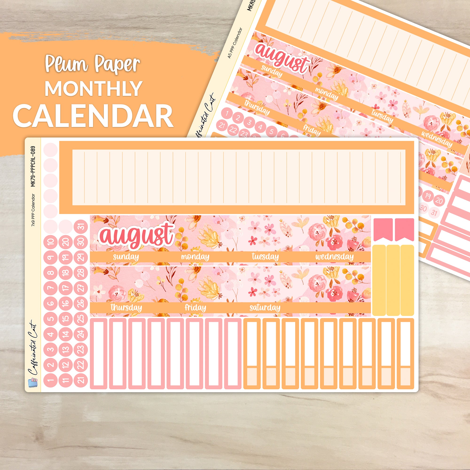 Calendar Kit for PLUM PAPER Planners - Wildflower Punch [ 089 ]