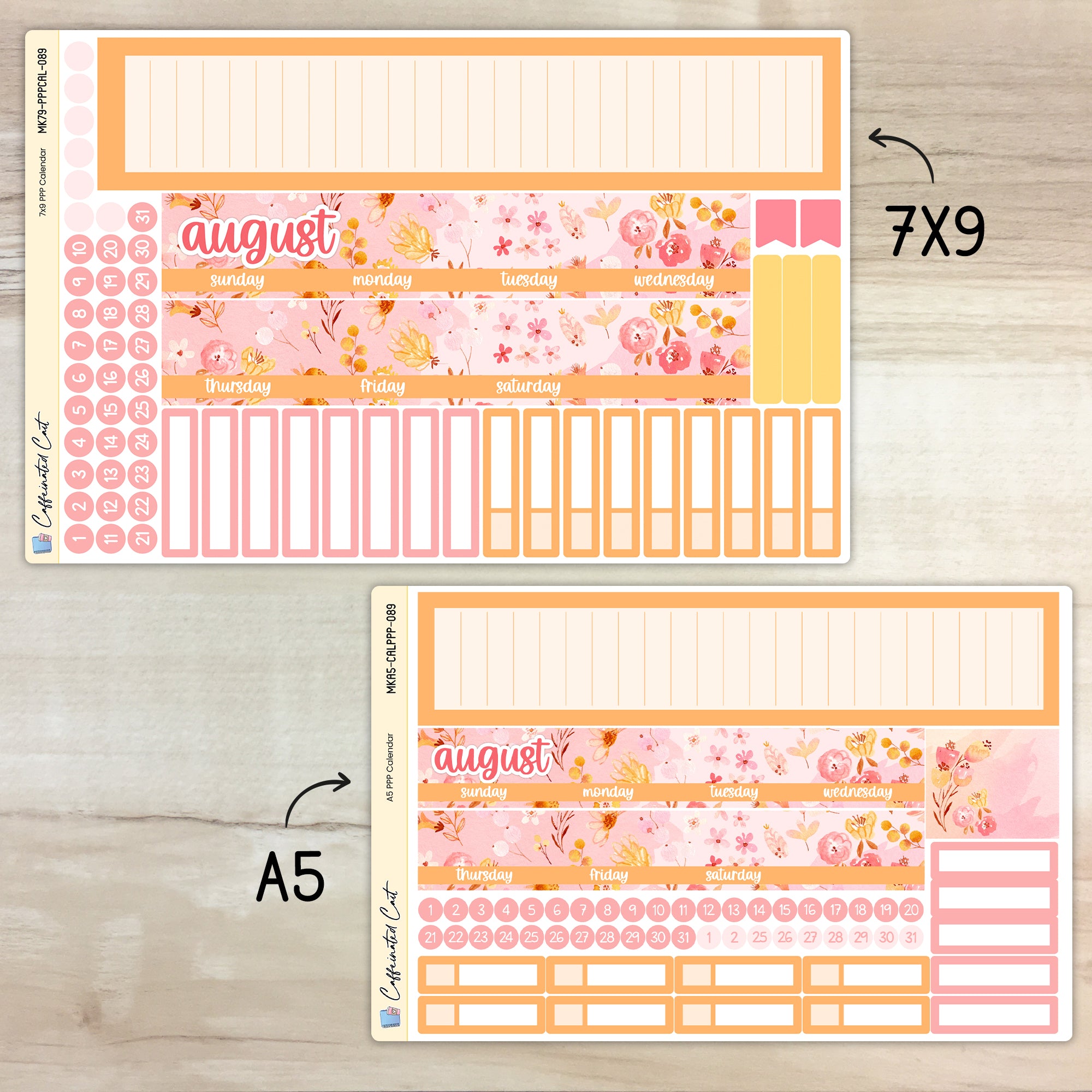 Calendar Kit for PLUM PAPER Planners - Wildflower Punch [ 089 ]