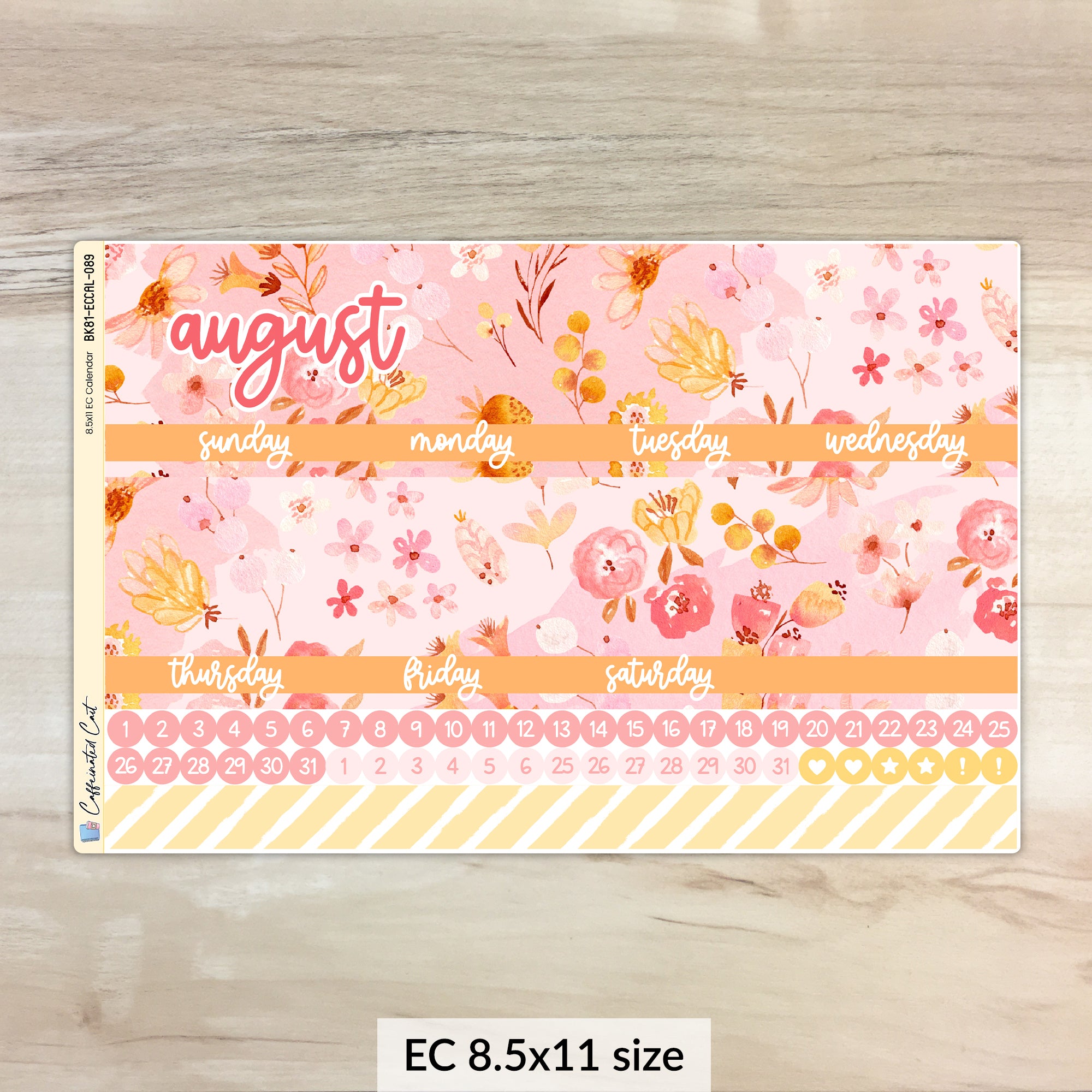 Calendar Kit for ERIN CONDREN Planners - Wildflower Punch [ 089 ]