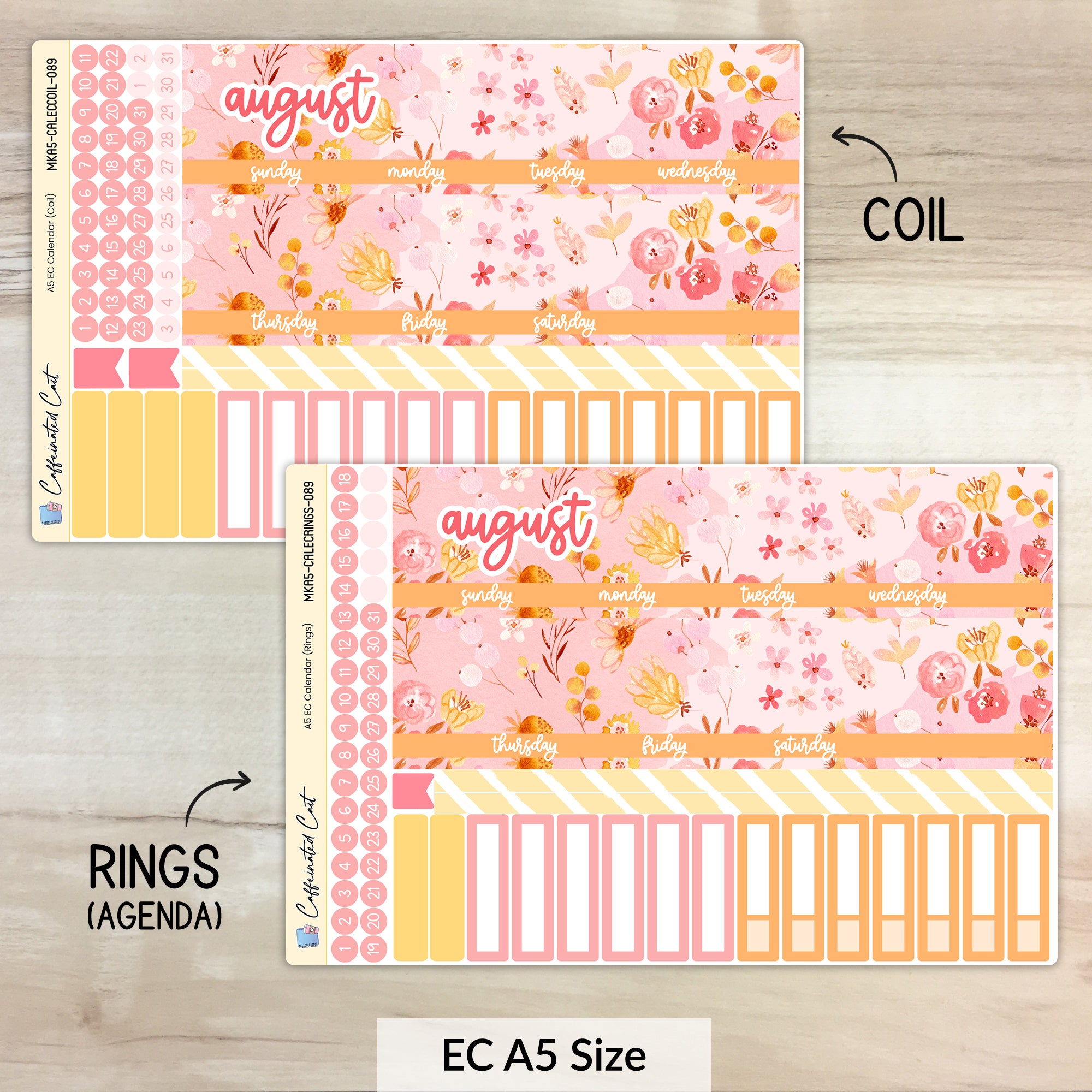 Calendar Kit for ERIN CONDREN Planners - Wildflower Punch [ 089 ]