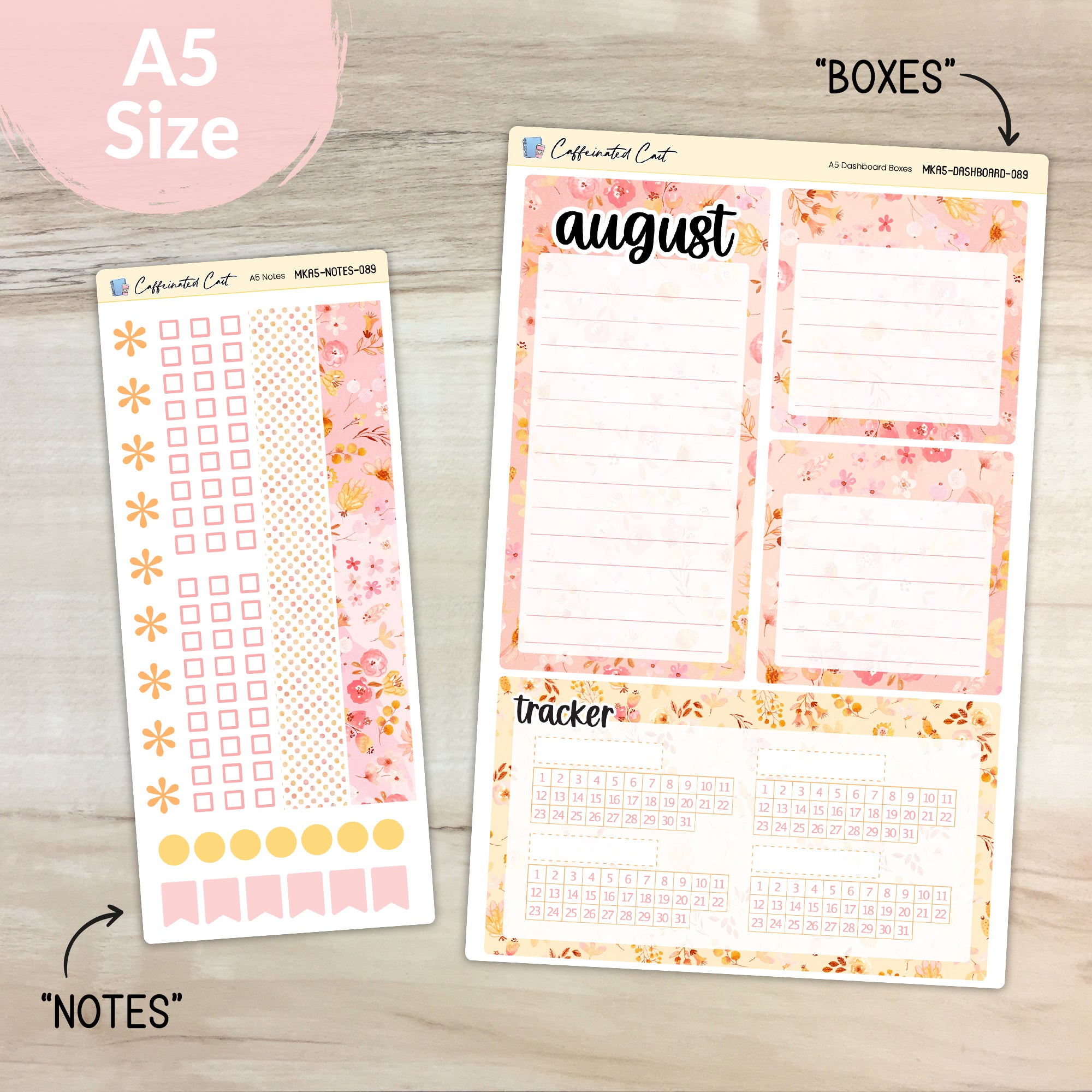 Dashboard & Notes Kit for ERIN CONDREN Planners - Wildflower Punch [ 089 ]