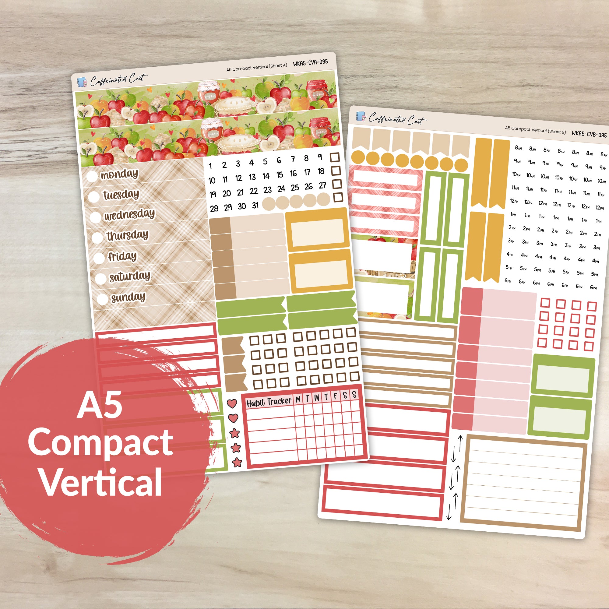 A5 Compact Vertical Kit - Apple Picking [ 095 ]