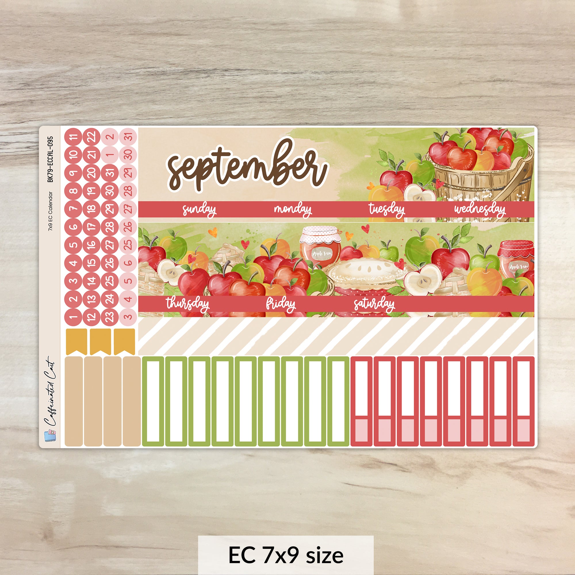 Calendar Kit for ERIN CONDREN Planners - Apple Picking [ 095 ]