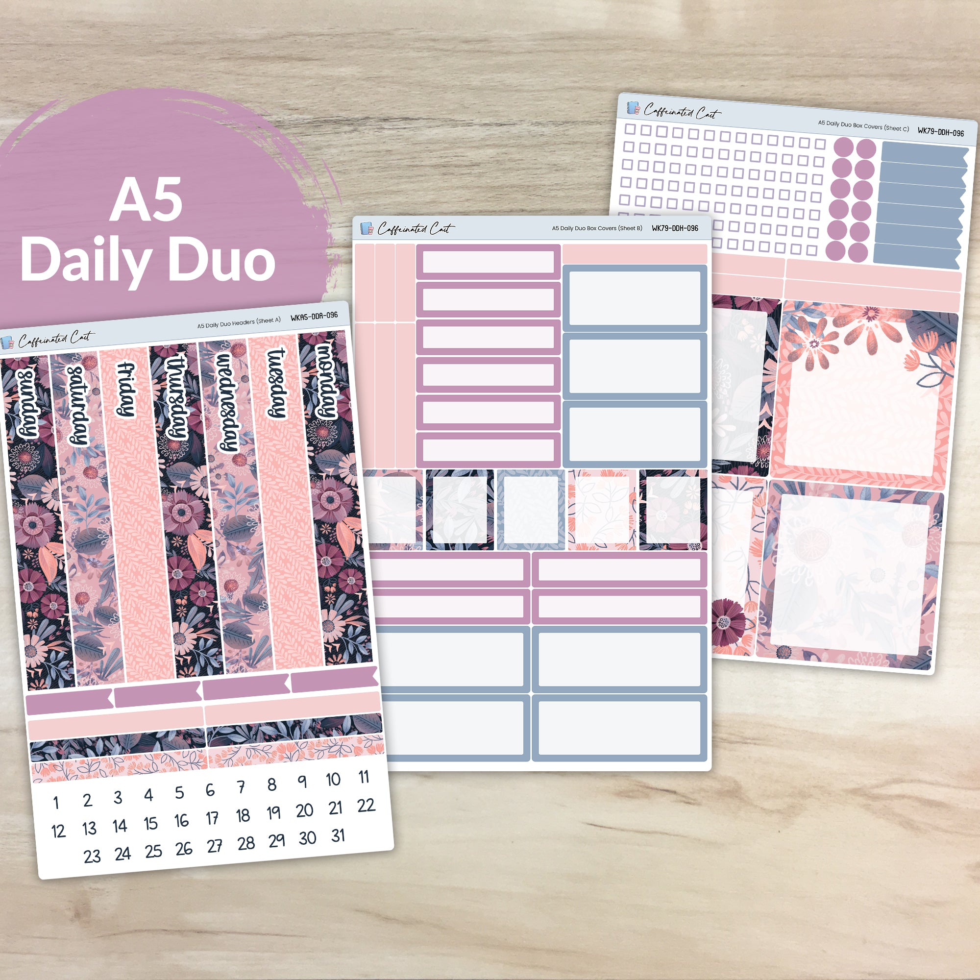 Daily Duo A5 - Boho Floral [ 096 ]