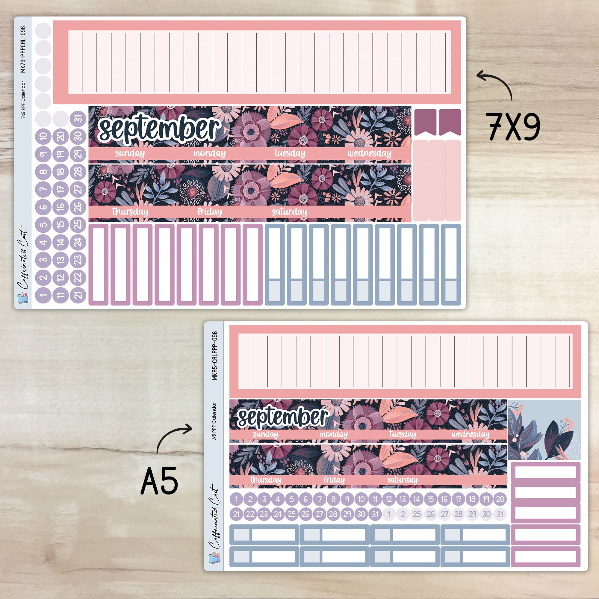 Calendar Kit for PLUM PAPER Planners - Boho Floral [ 096 ]