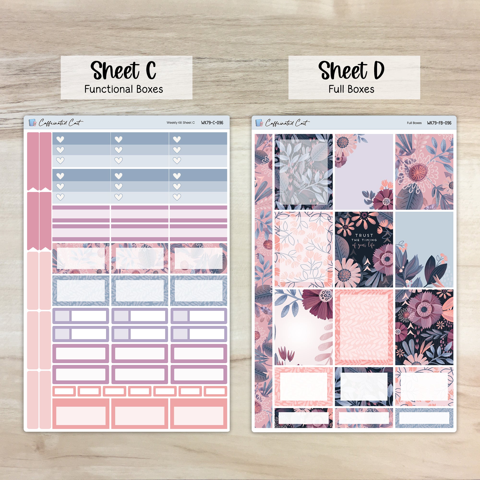 Weekly Kit & Add-ons - Boho Floral [ 096 ]