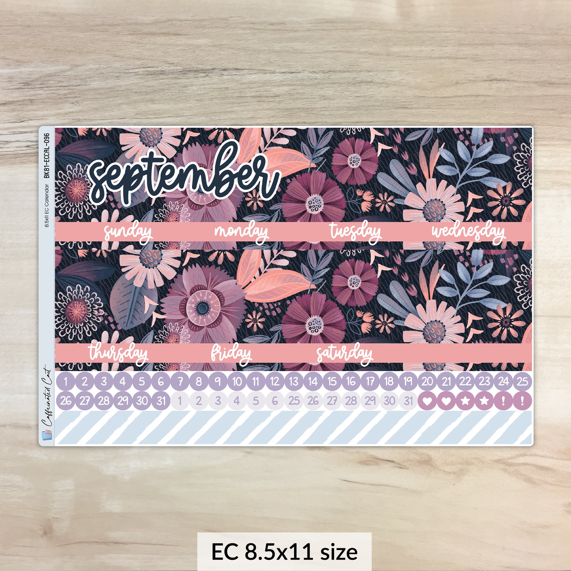 Calendar Kit for ERIN CONDREN Planners - Boho Floral [ 096 ]