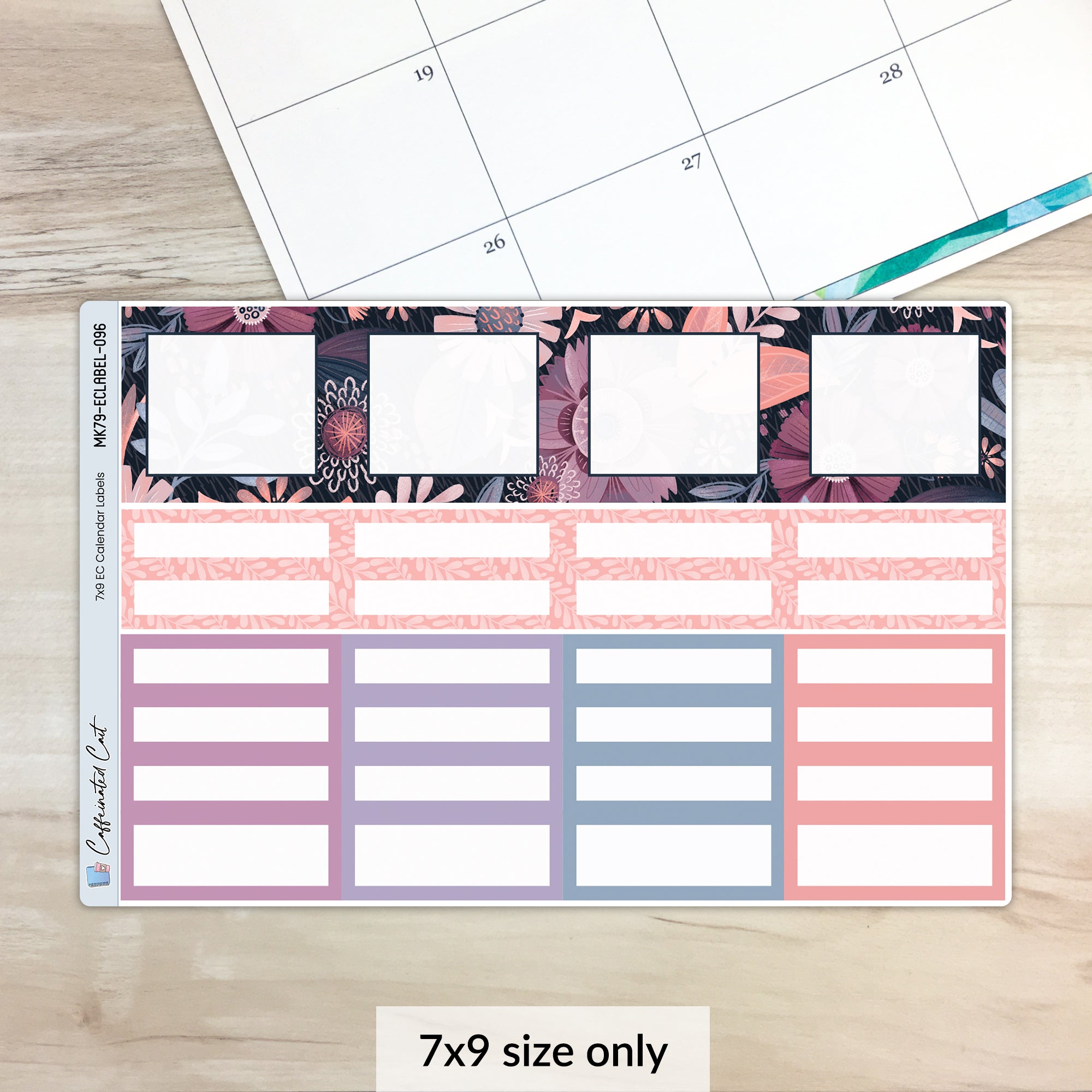 Calendar Event Boxes - Boho Floral [ 096]