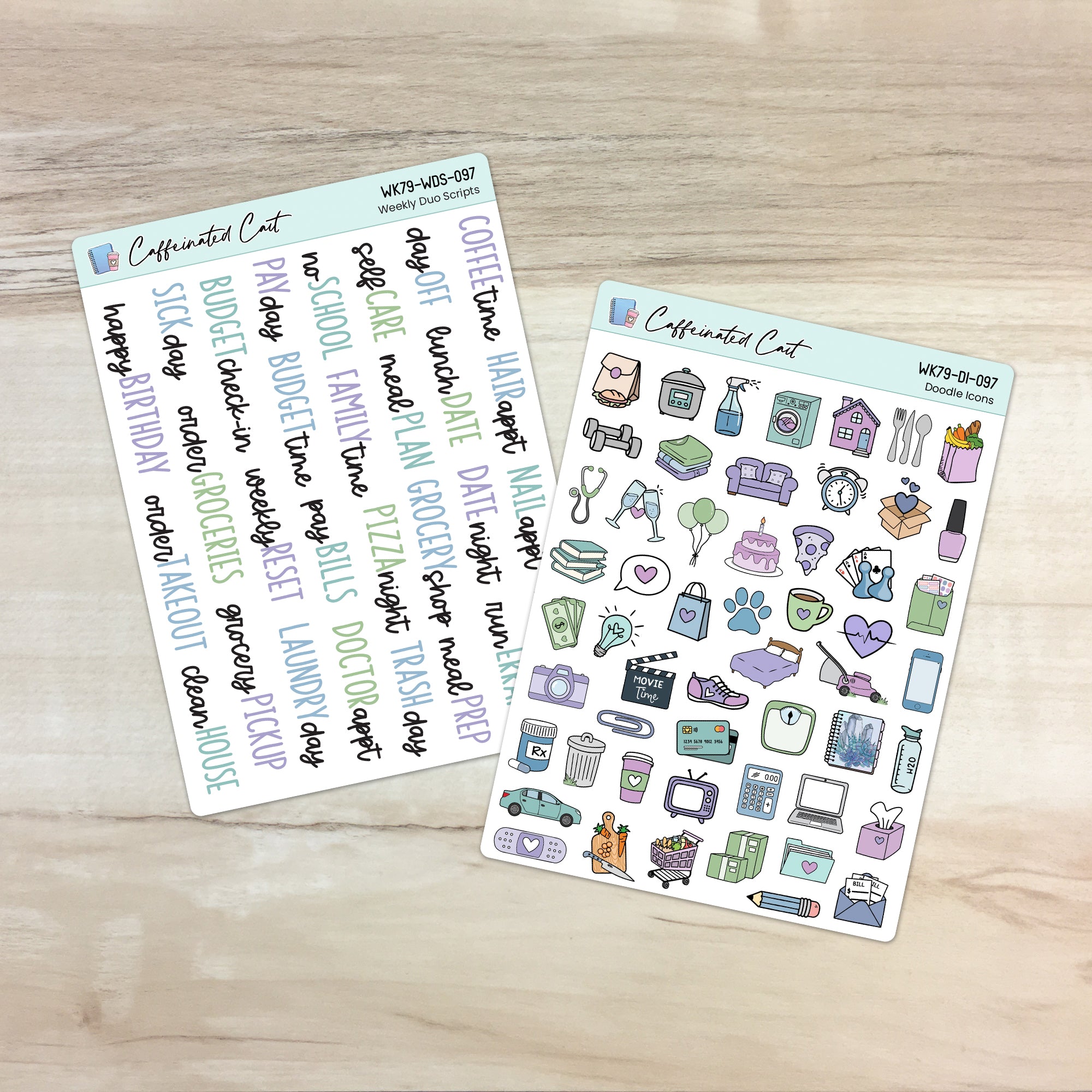 Doodle Icons & Scripts - Moonlit Succulent [ 097 ]