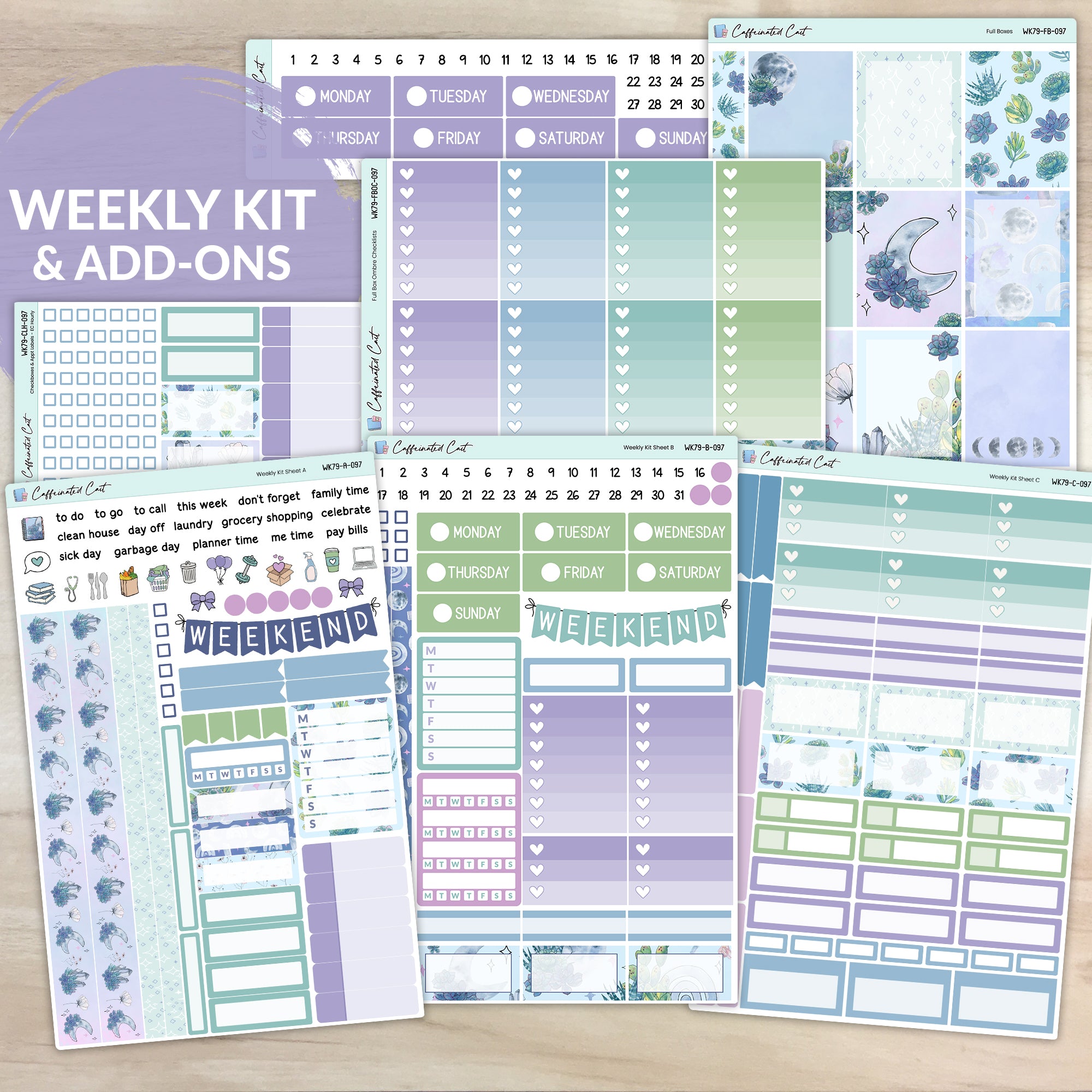 Weekly Kit & Add-ons - Moonlit Succulent [ 097 ]