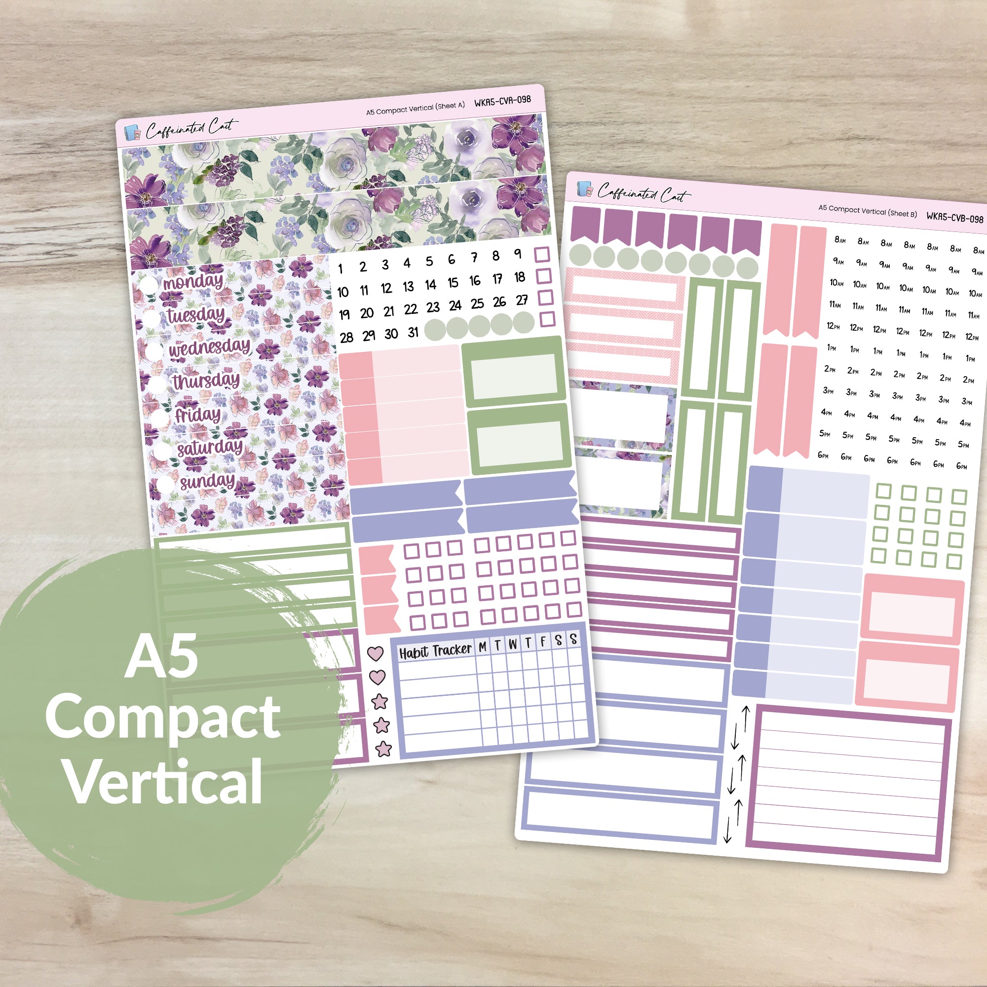 A5 Compact Vertical Kit - Amethyst Garden [ 098 ]