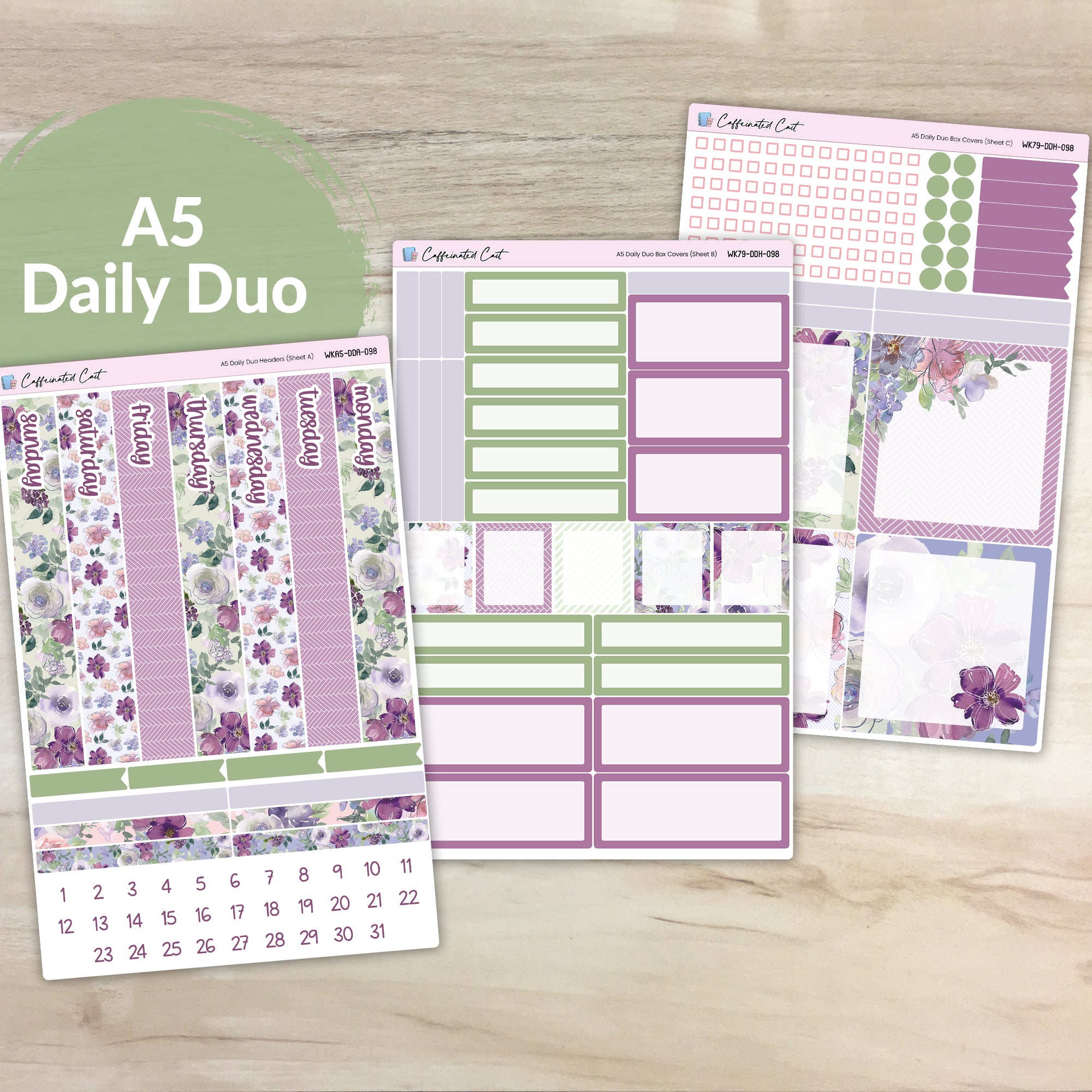 Daily Duo A5 - Amethyst Garden [ 098 ]