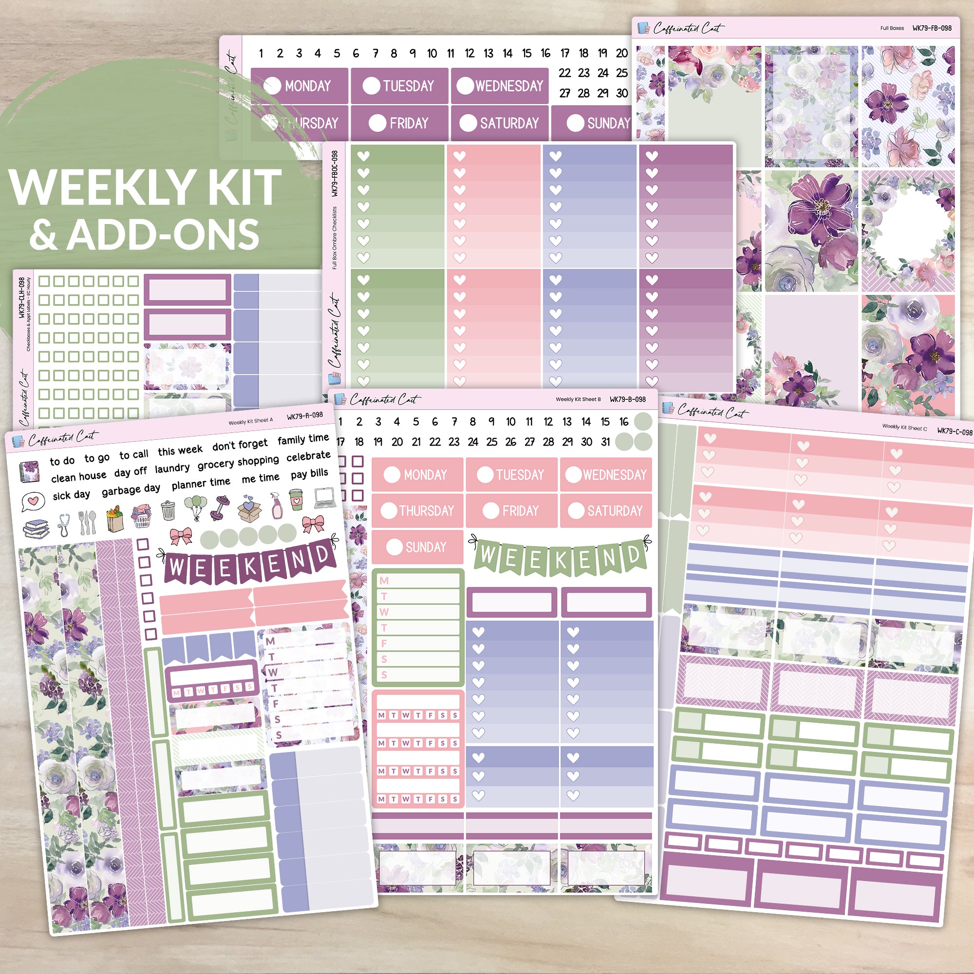 Weekly Kit & Add-ons - Amethyst Garden [ 098 ]