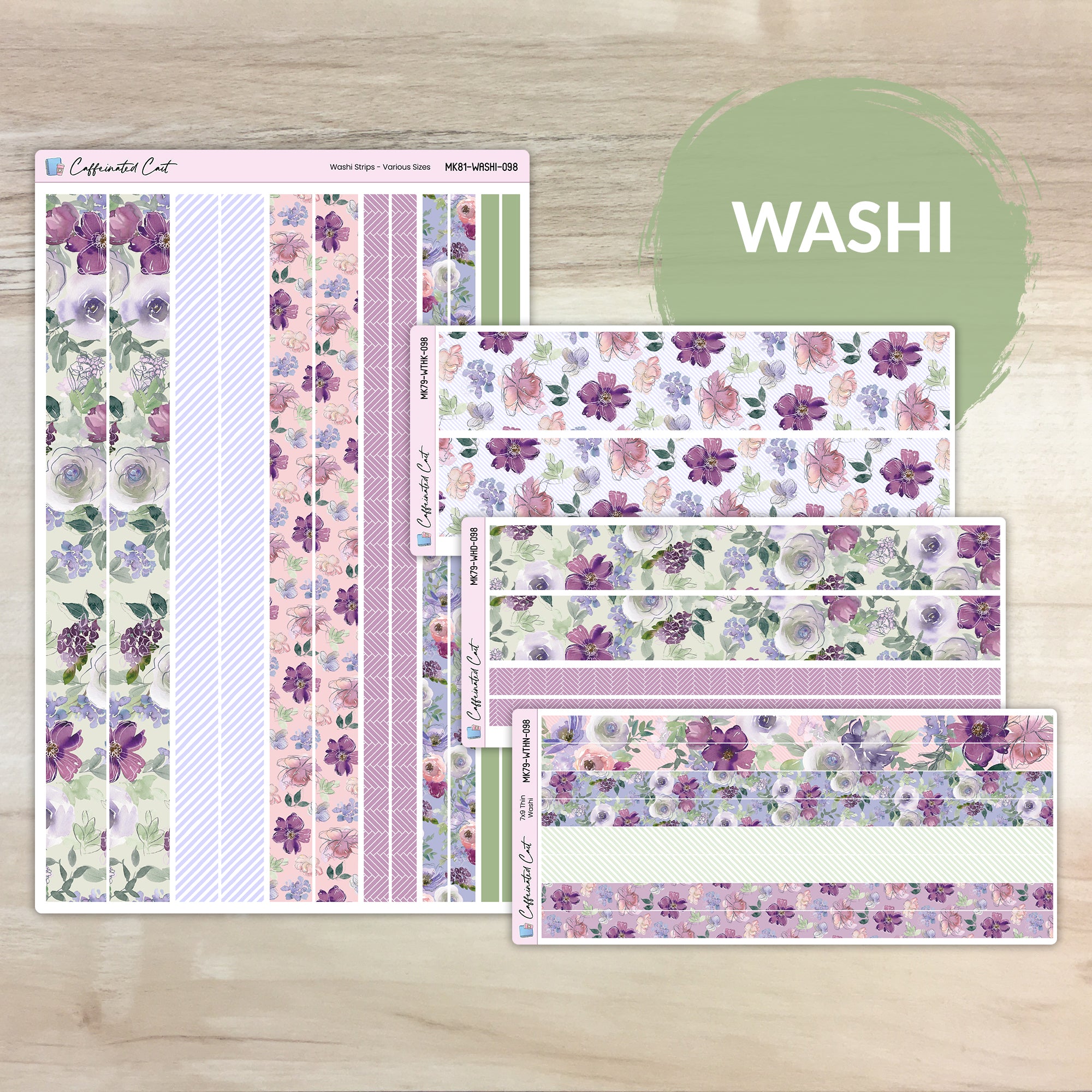 Washi Strips - Amethyst Garden [ 098 ]