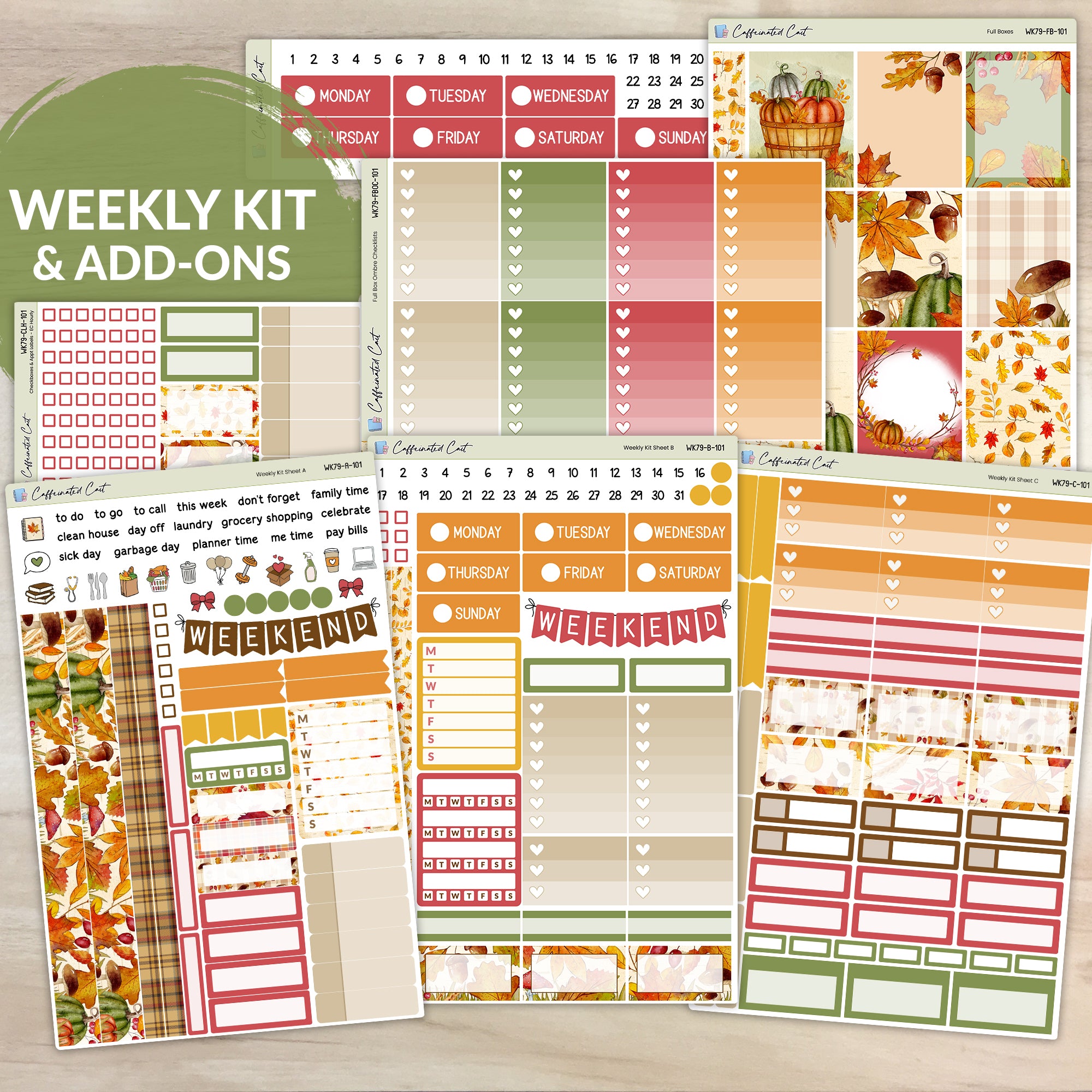 Weekly Kit & Add-ons - Autumn Leaves [ 101 ]