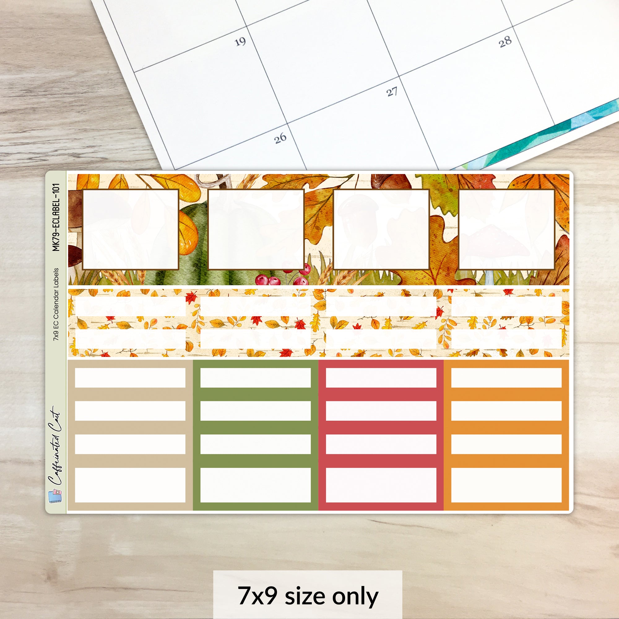 Calendar Event Boxes - Autumn Leaves [ 101 ]