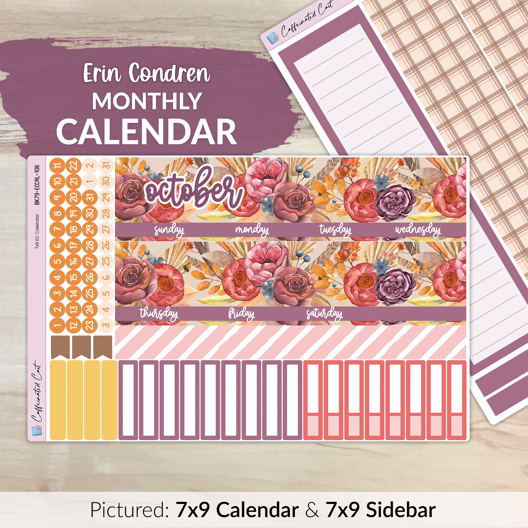 Calendar Kit for ERIN CONDREN Planners - Harvest Vibes [ 106 ]