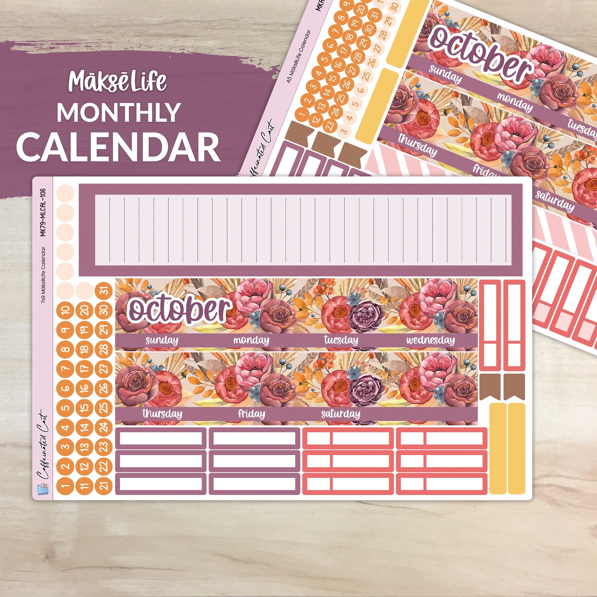 Calendar Kit for MAKSELIFE Planners - Harvest Vibes [ 106 ]