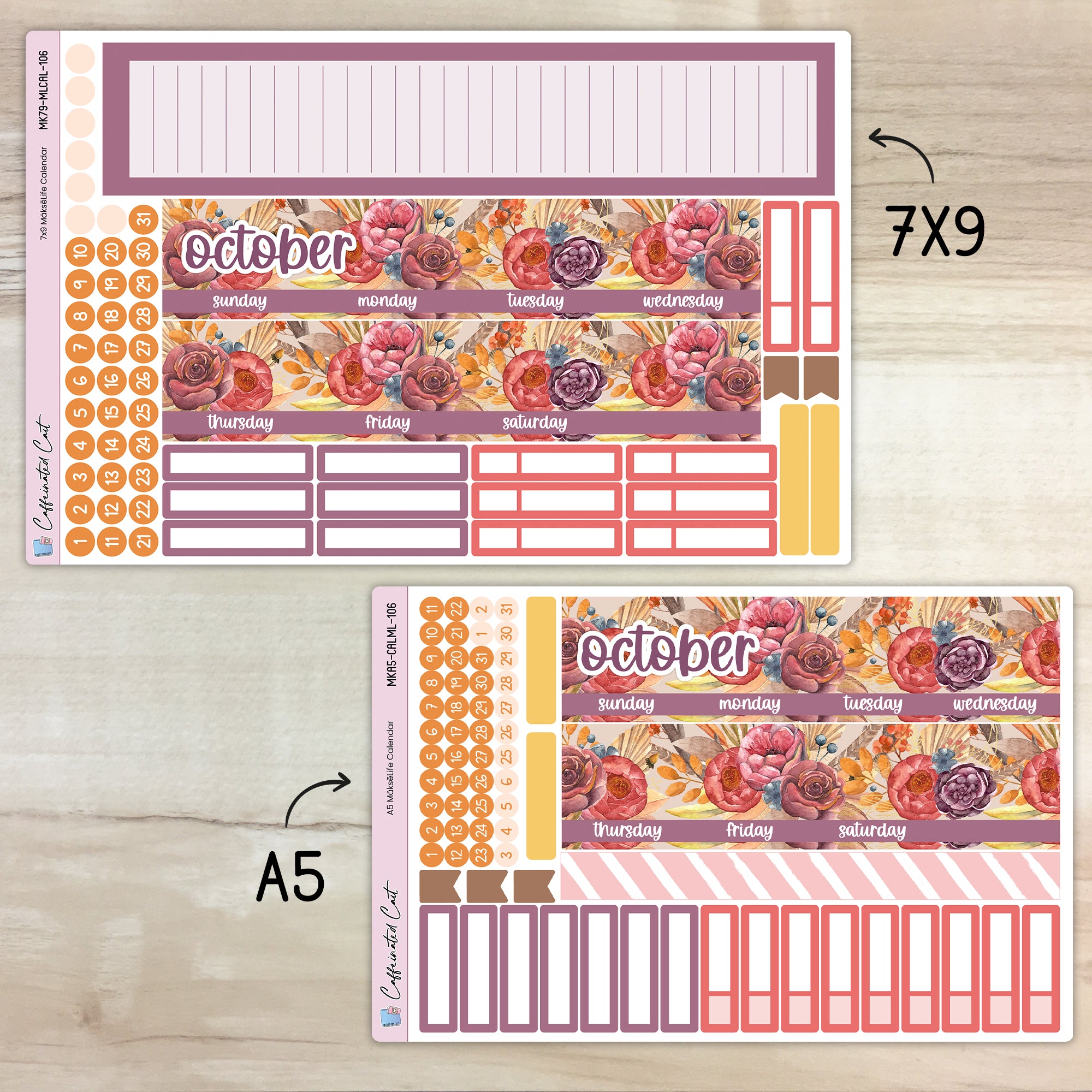 Calendar Kit for MAKSELIFE Planners - Harvest Vibes [ 106 ]