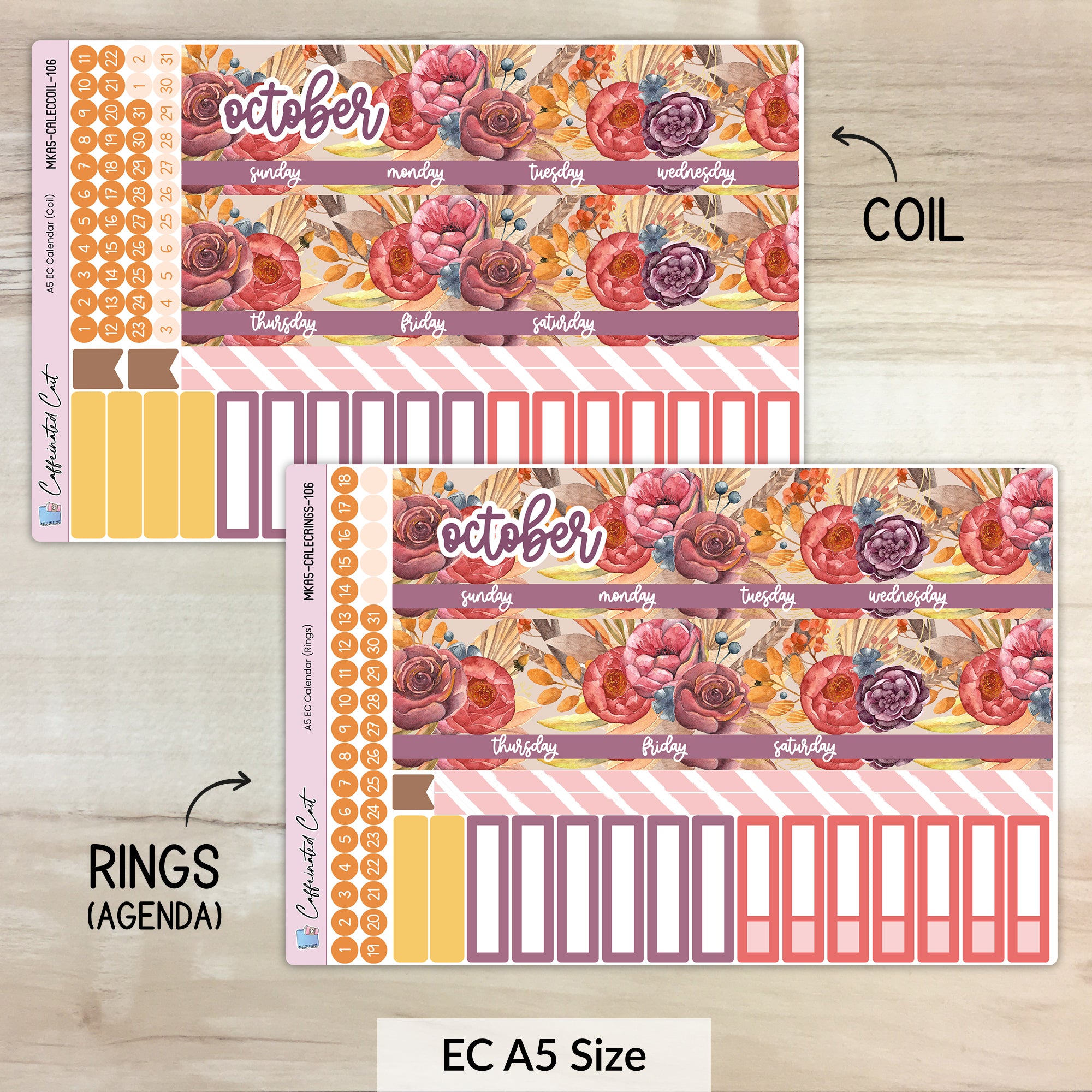 Calendar Kit for ERIN CONDREN Planners - Harvest Vibes [ 106 ]