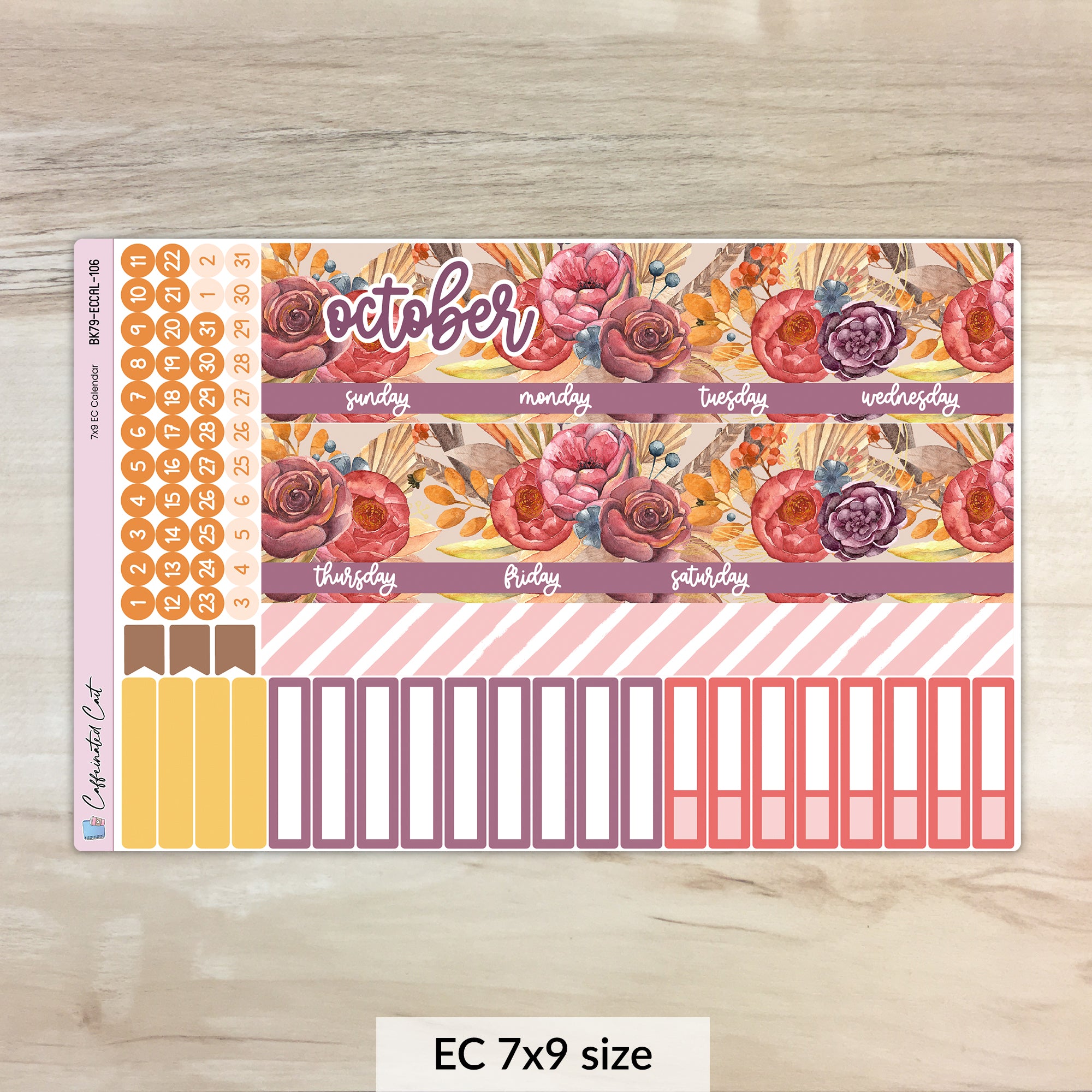 Calendar Kit for ERIN CONDREN Planners - Harvest Vibes [ 106 ]