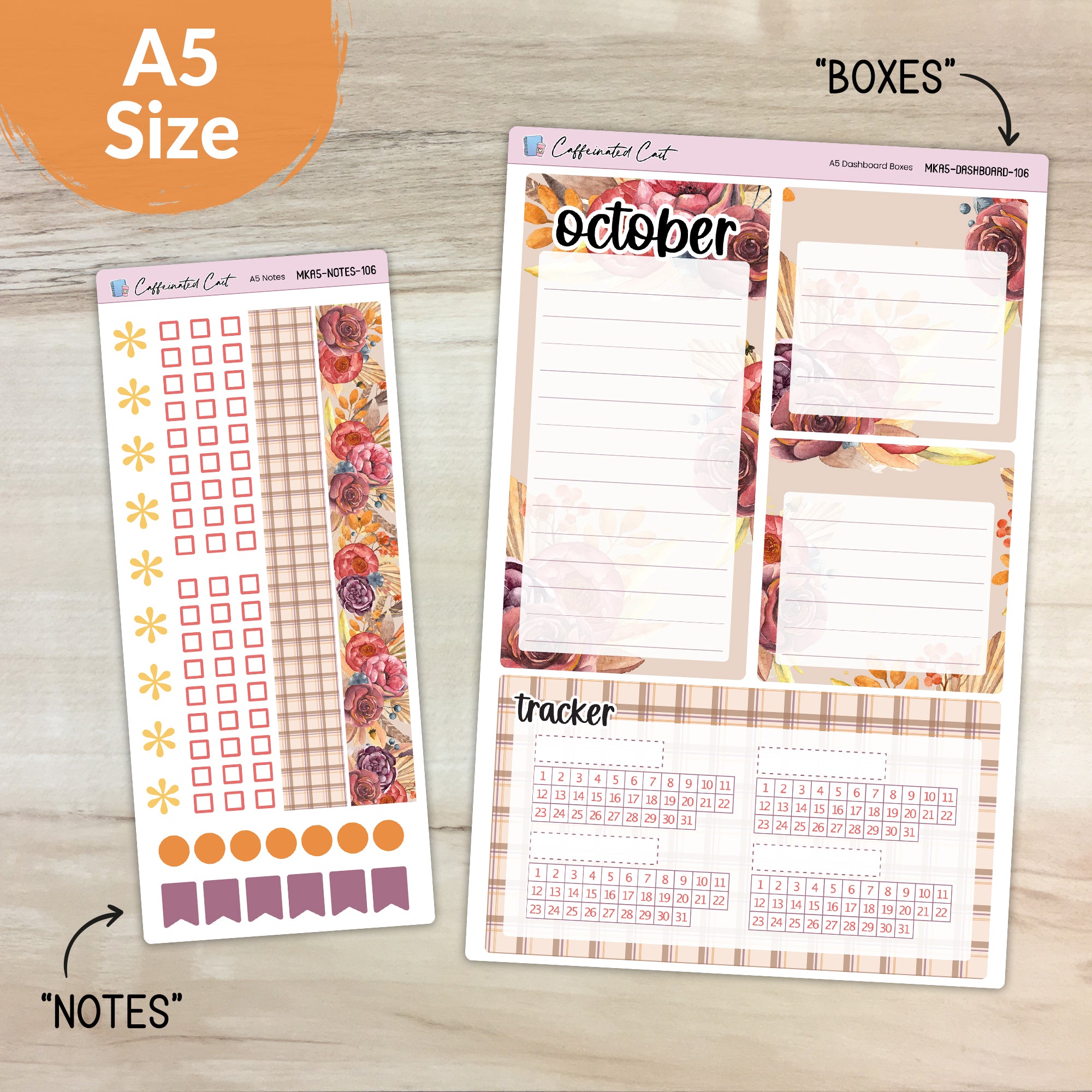 Dashboard & Notes Kit for ERIN CONDREN Planners - Harvest Vibes [ 106 ]