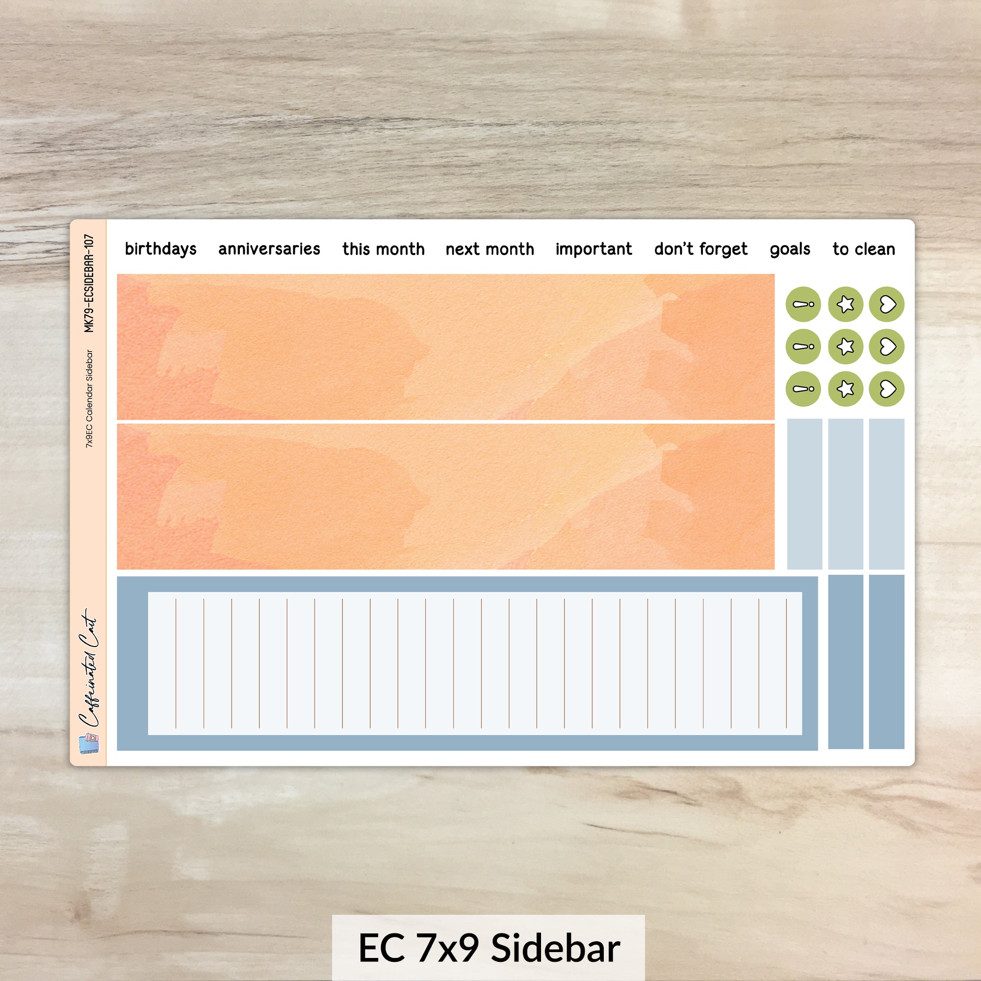 Calendar Kit for ERIN CONDREN Planners - Bright Autumn [ 107 ]