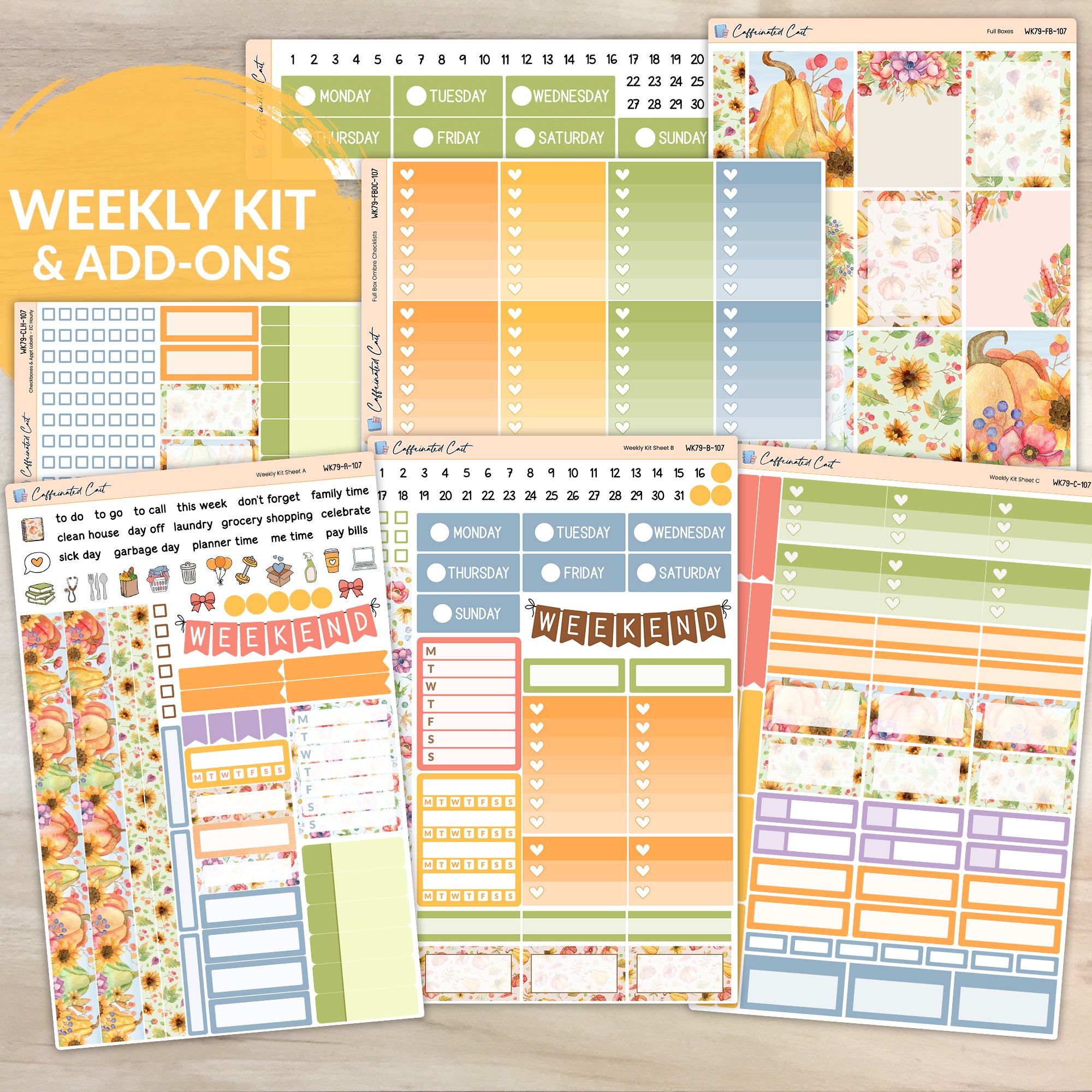 Weekly Kit & Add-ons - Bright Autumn [ 107 ]