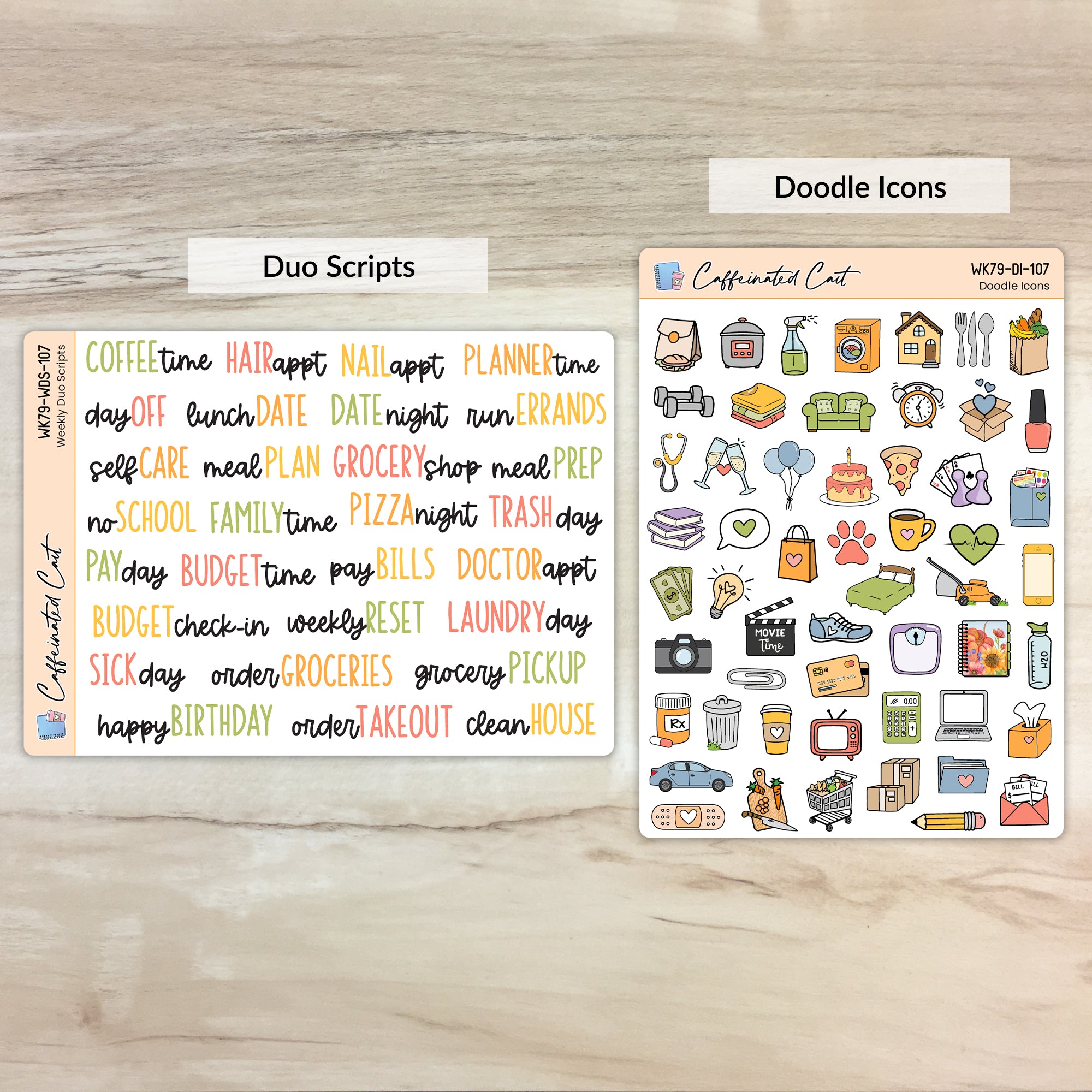 Doodle Icons & Scripts - Bright Autumn [ 107 ]