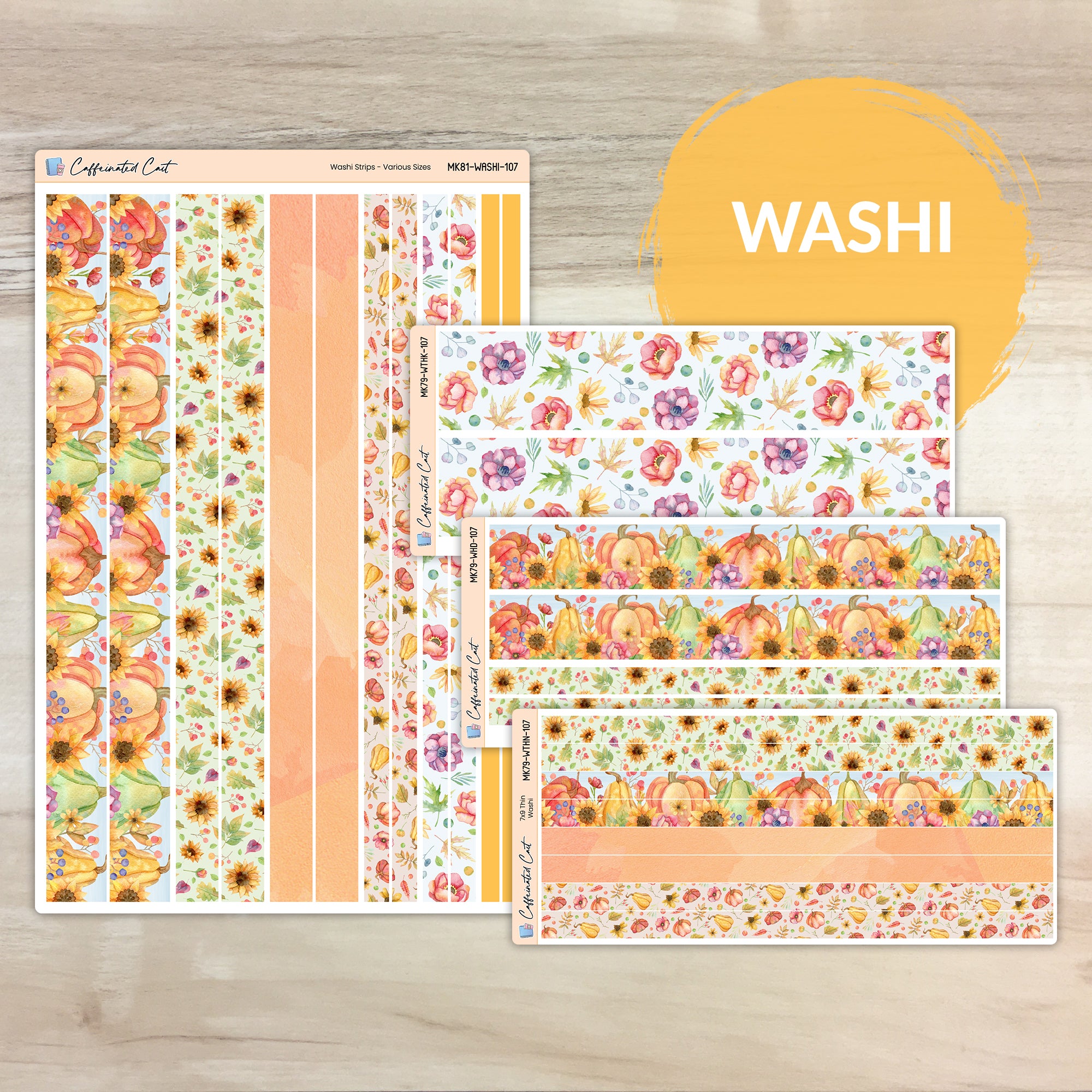 Washi Strips - Bright Autumn [ 107 ]