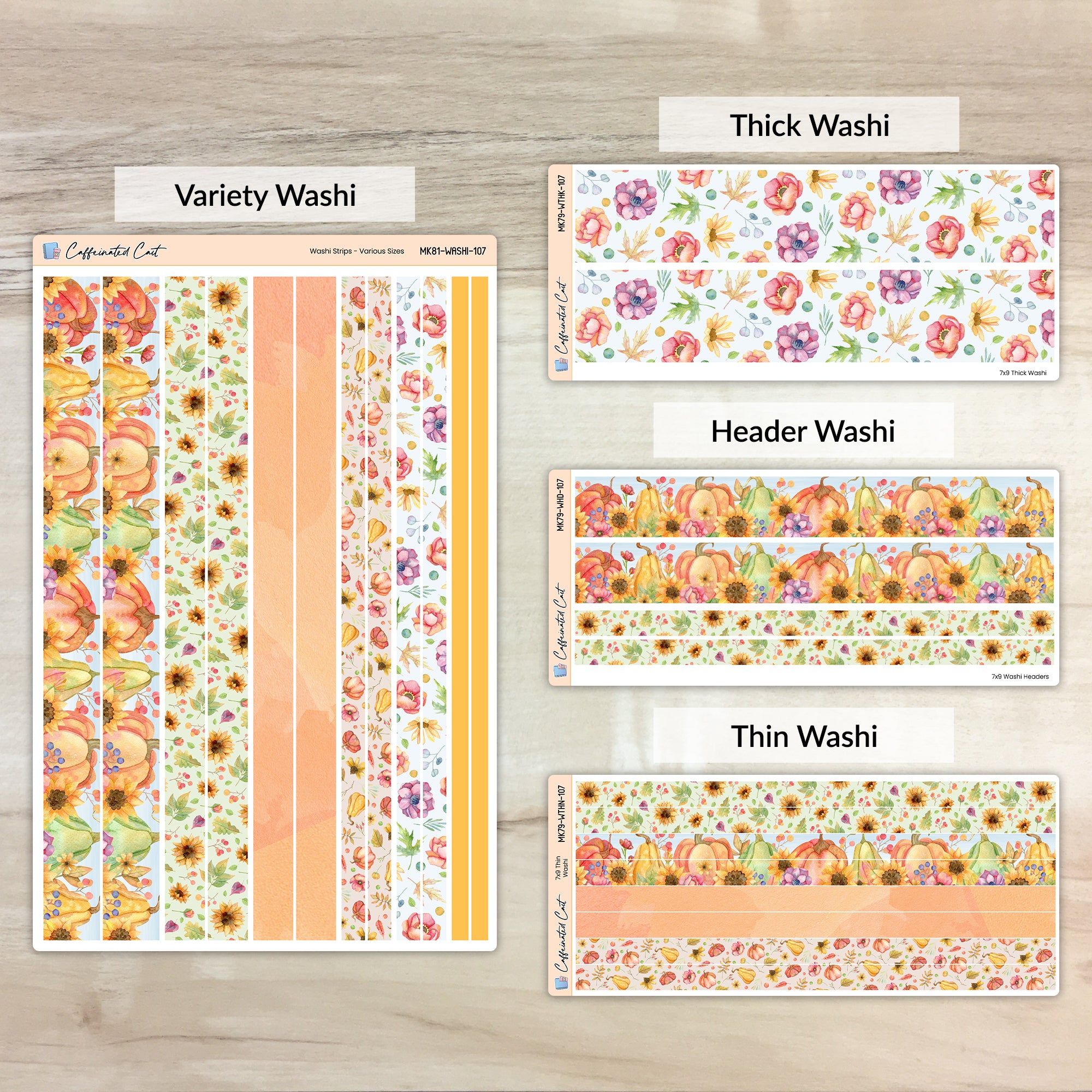 Washi Strips - Bright Autumn [ 107 ]