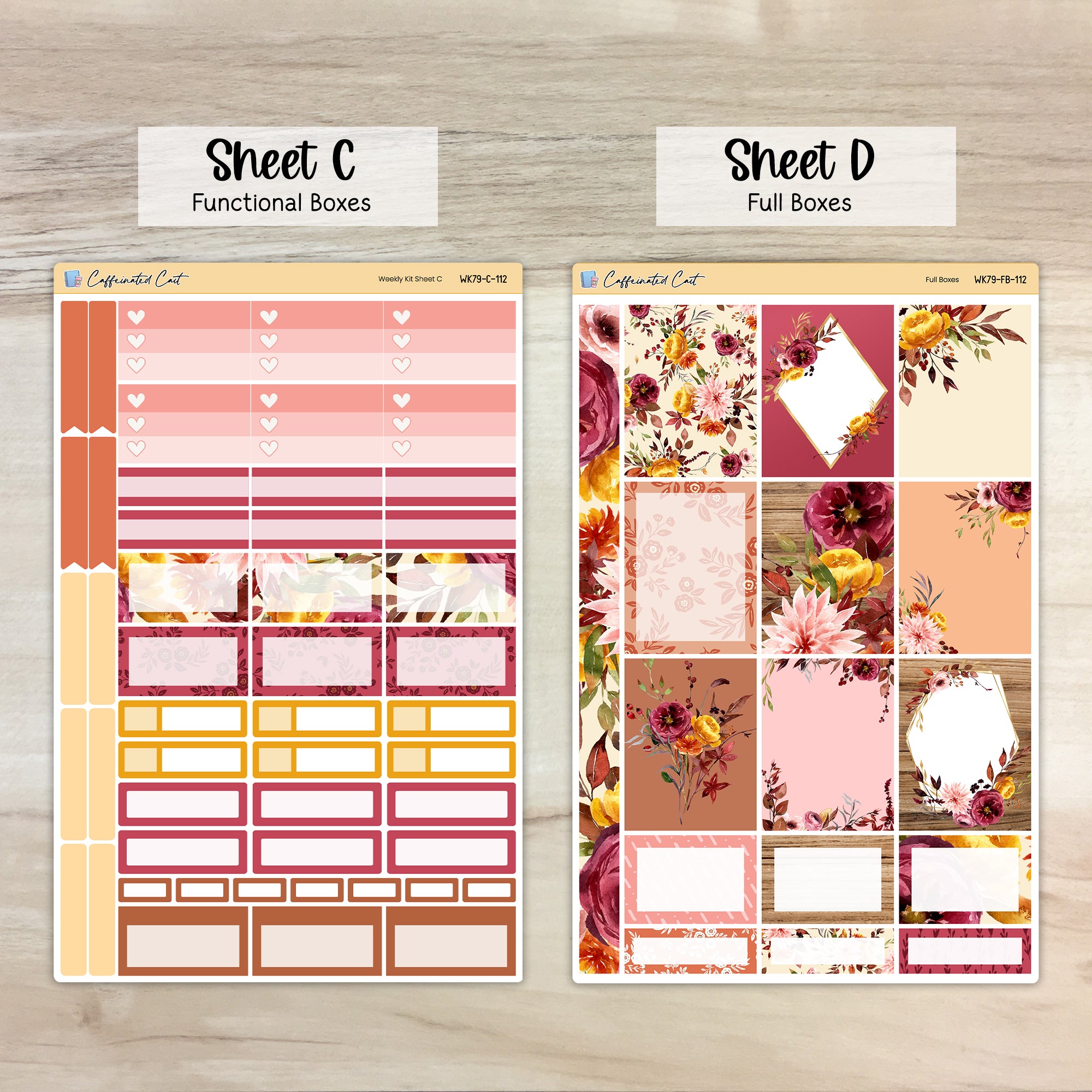 Weekly Kit & Add-ons - Burnt Floral [ 112 ]