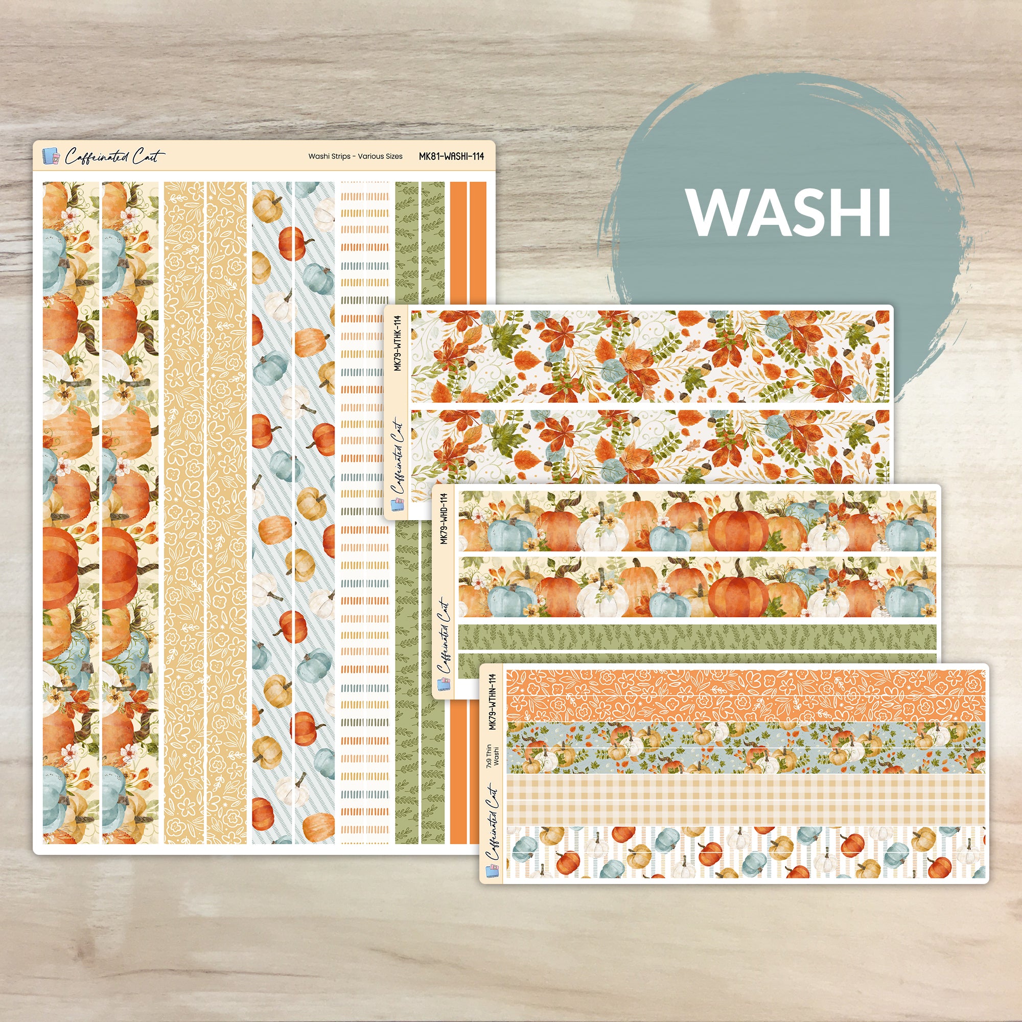 Washi Strips - Pumpkin Harvest [ 114 ]