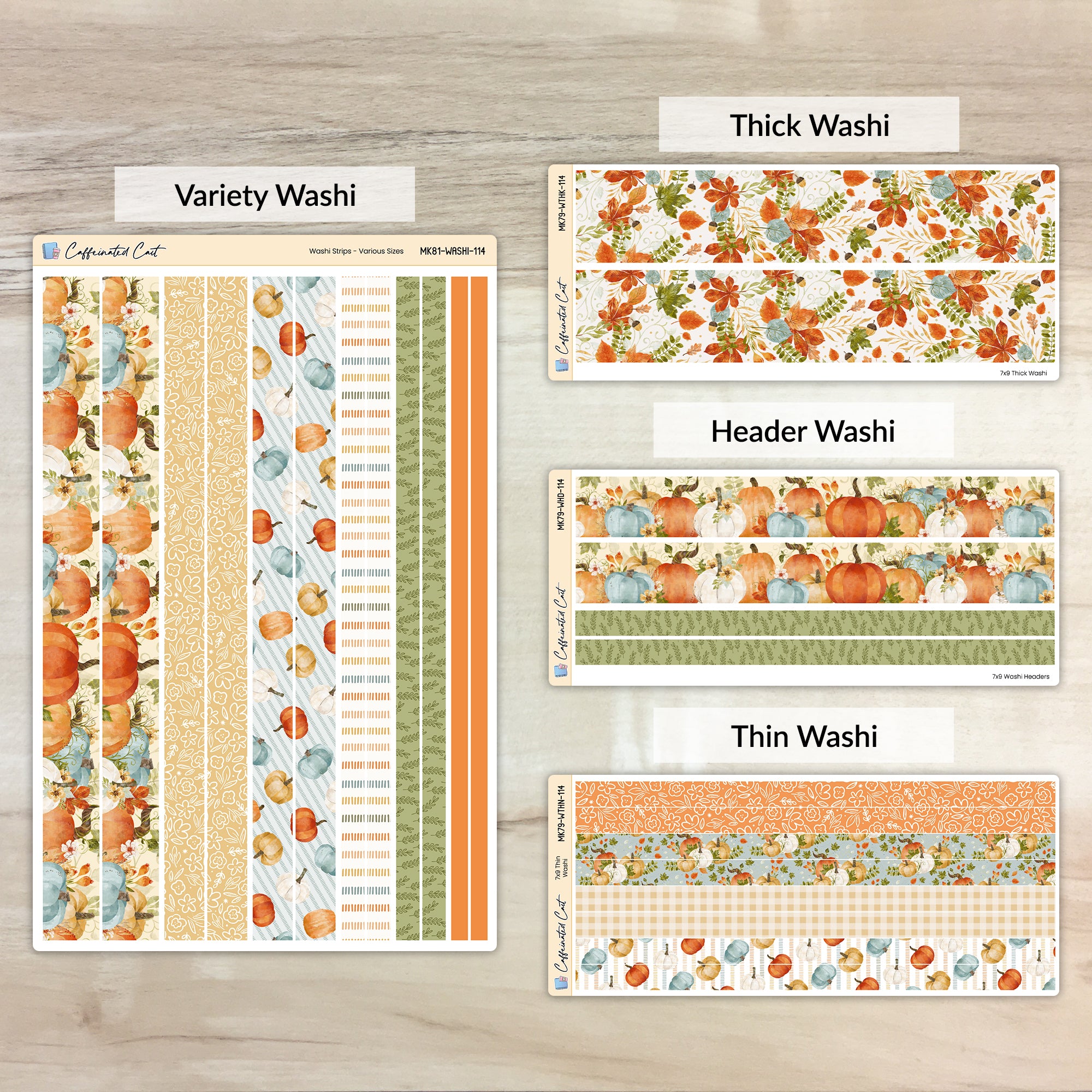 Washi Strips - Pumpkin Harvest [ 114 ]