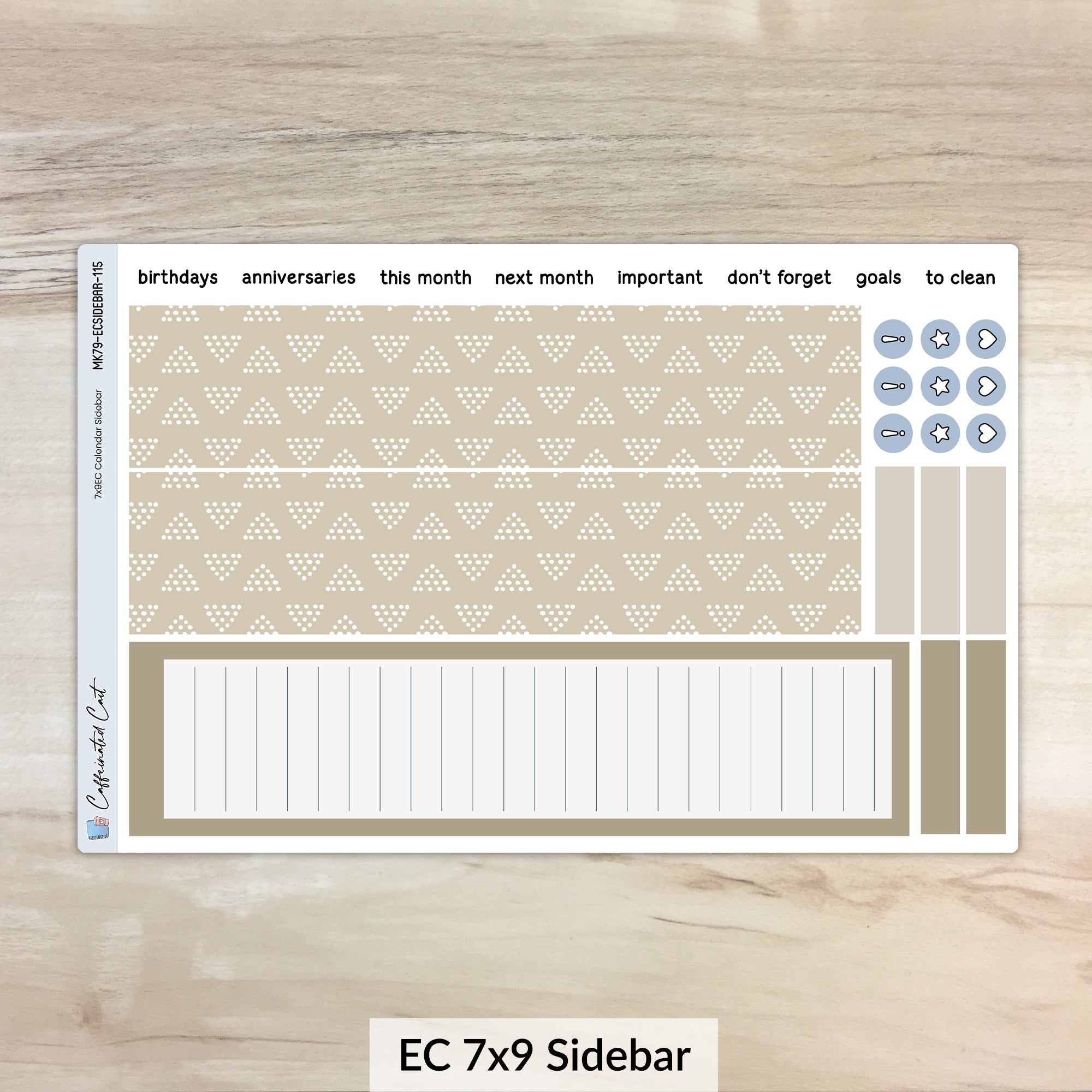 Calendar Kit for ERIN CONDREN Planners - Flutter [ 115 ]