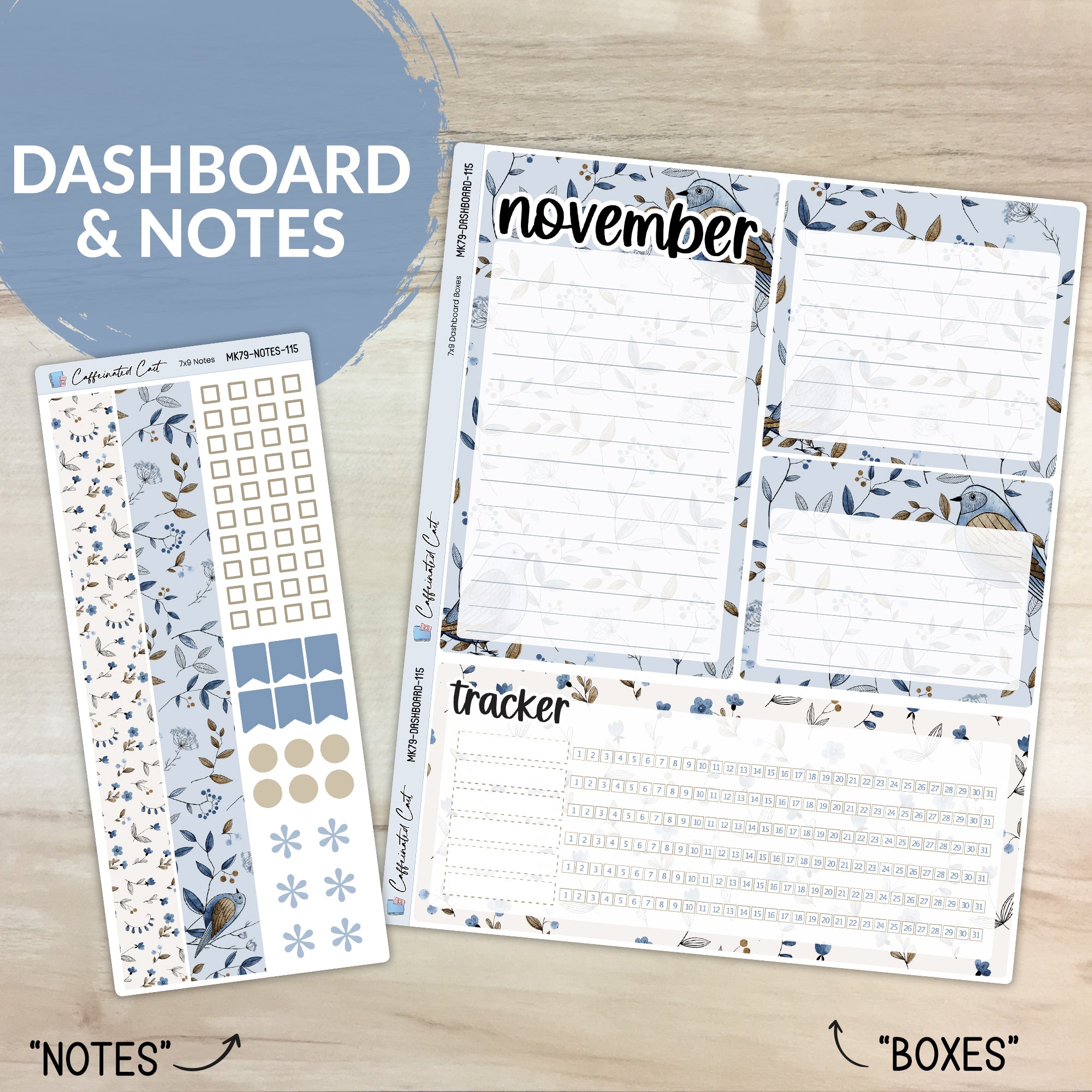 Dashboard & Notes Kit for ERIN CONDREN Planners - Flutter [ 115 ]