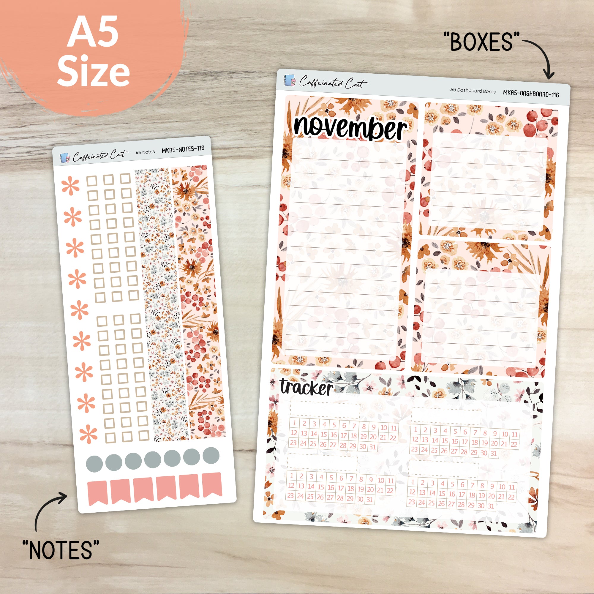 Dashboard & Notes Kit for ERIN CONDREN Planners - Cranberry Frost [ 116 ]