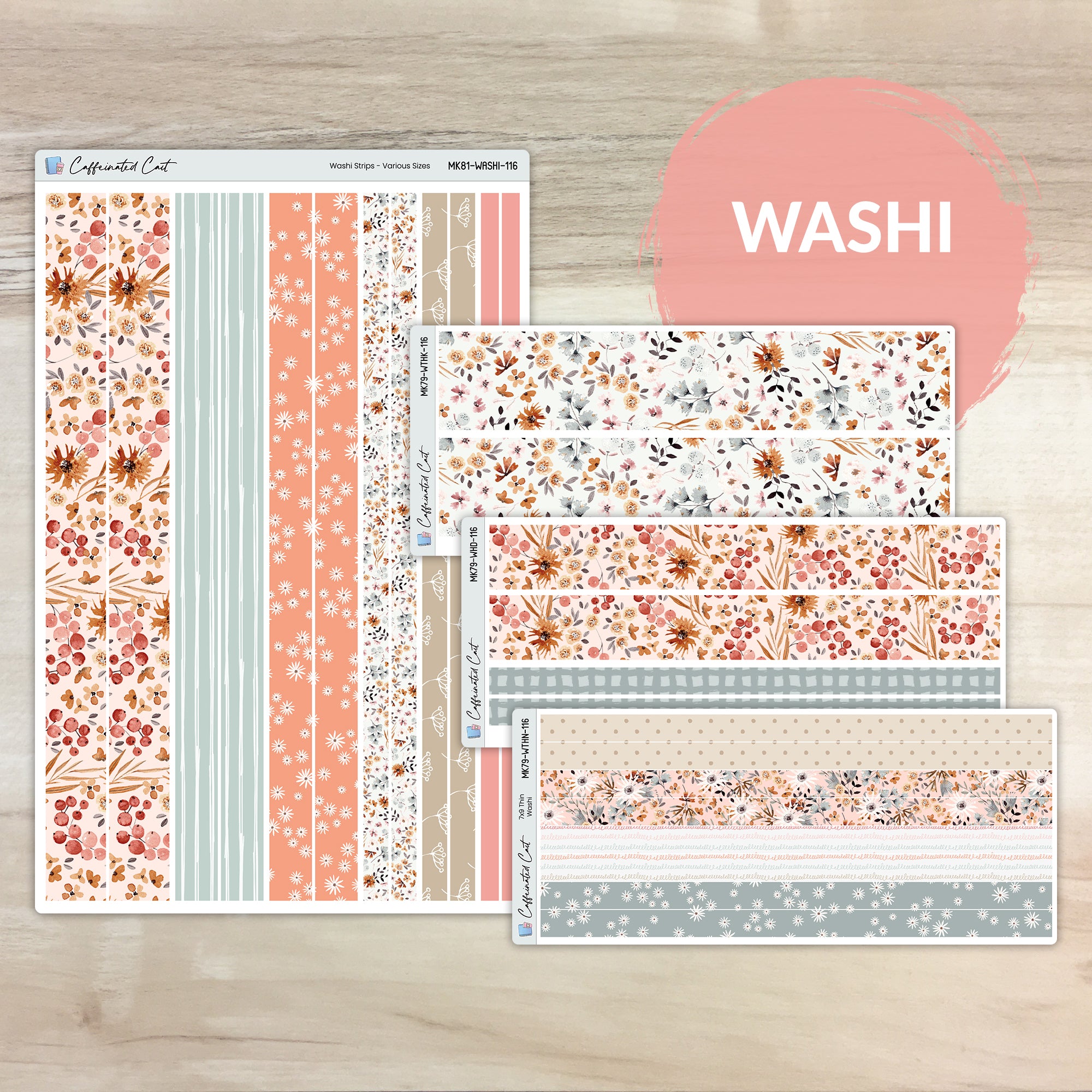 Washi Strips - Cranberry Frost [ 116 ]