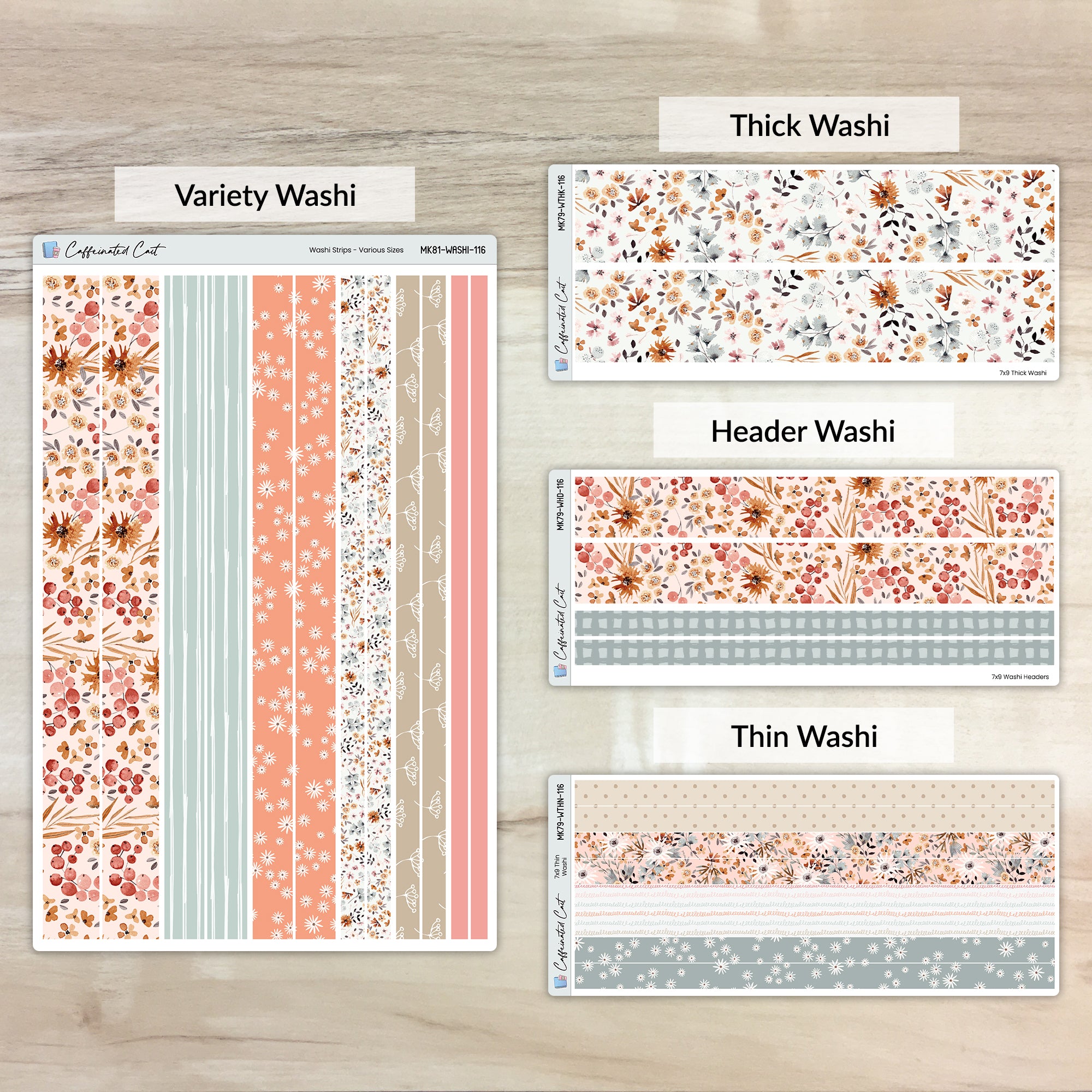 Washi Strips - Cranberry Frost [ 116 ]