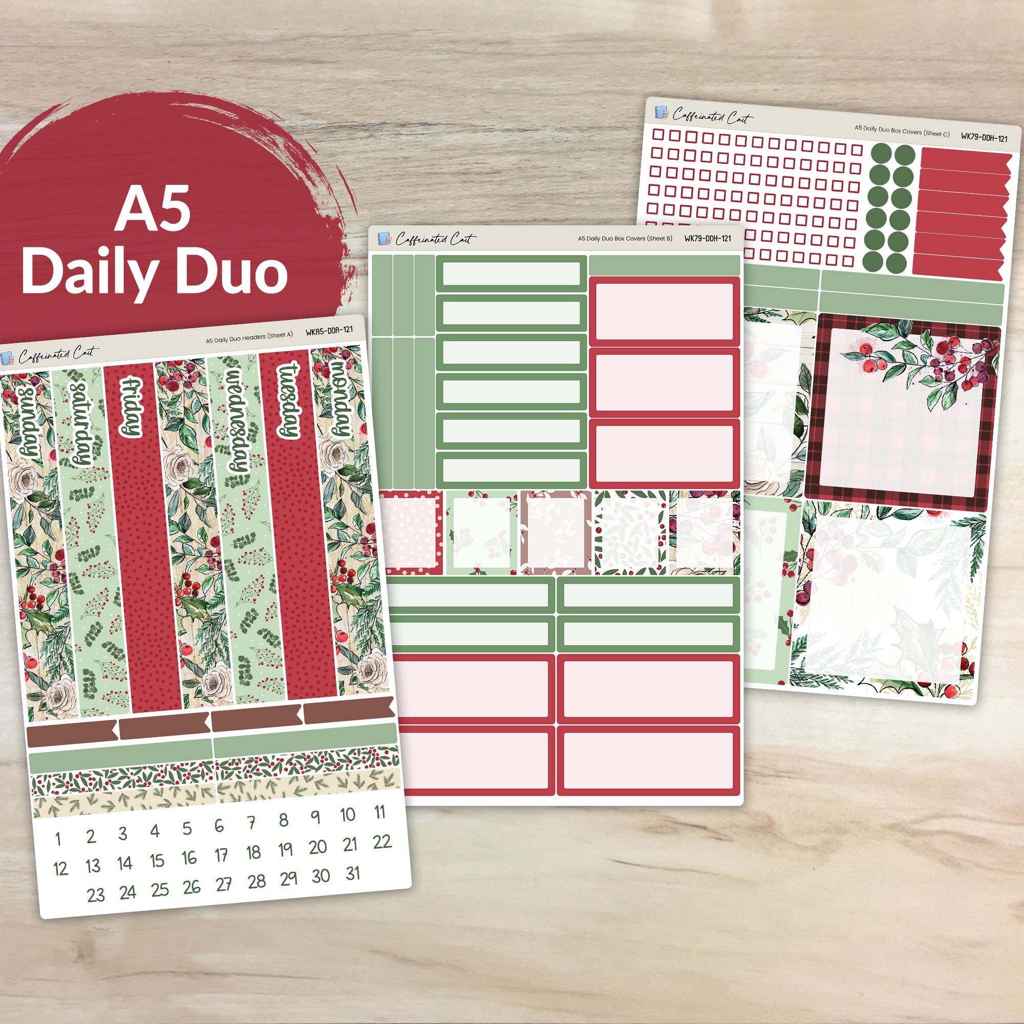 Daily Duo A5 - Christmas Berry [ 121 ]